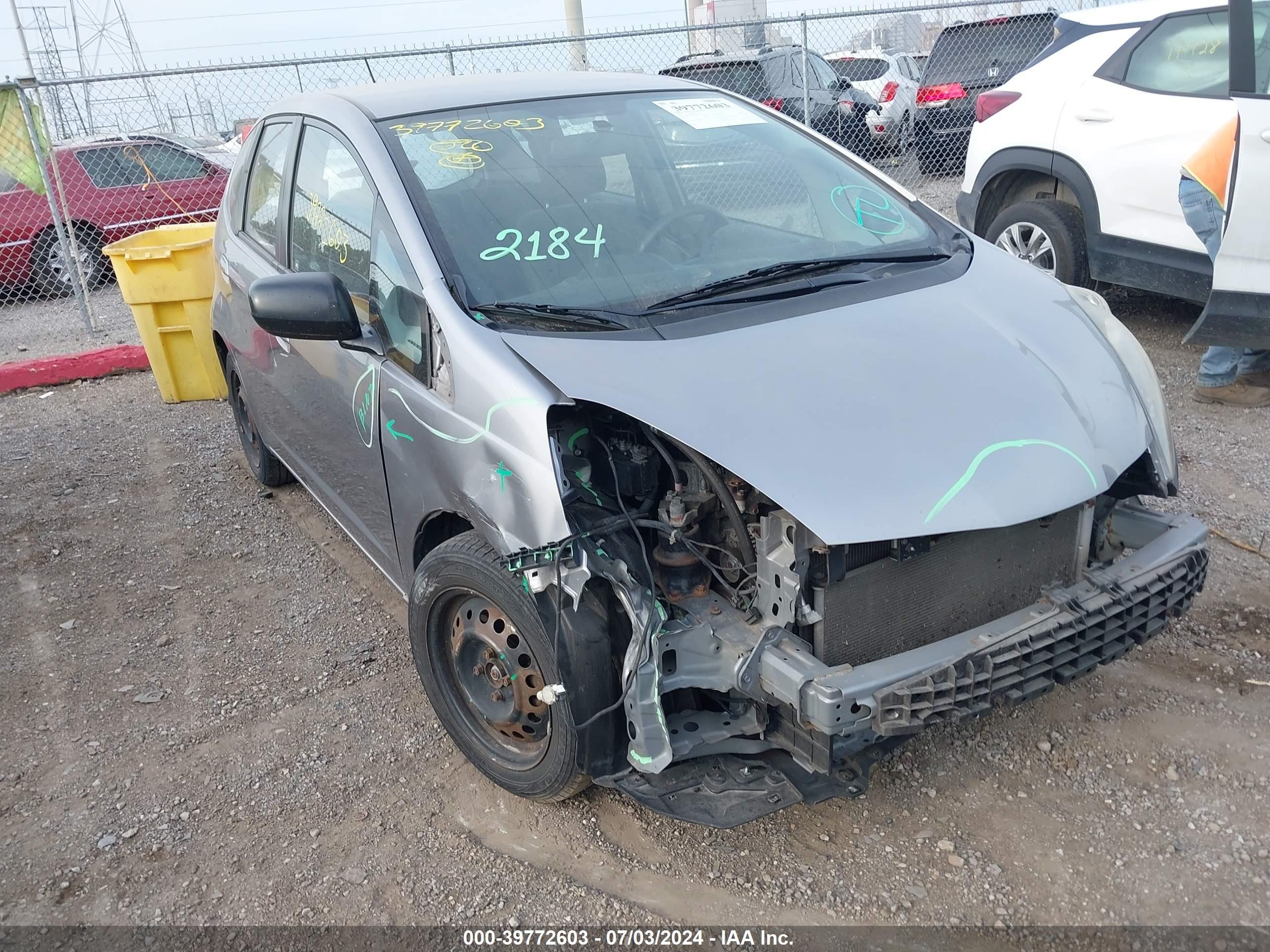 2010 Honda Fit Silver vin: JHMGE8H24AC006452