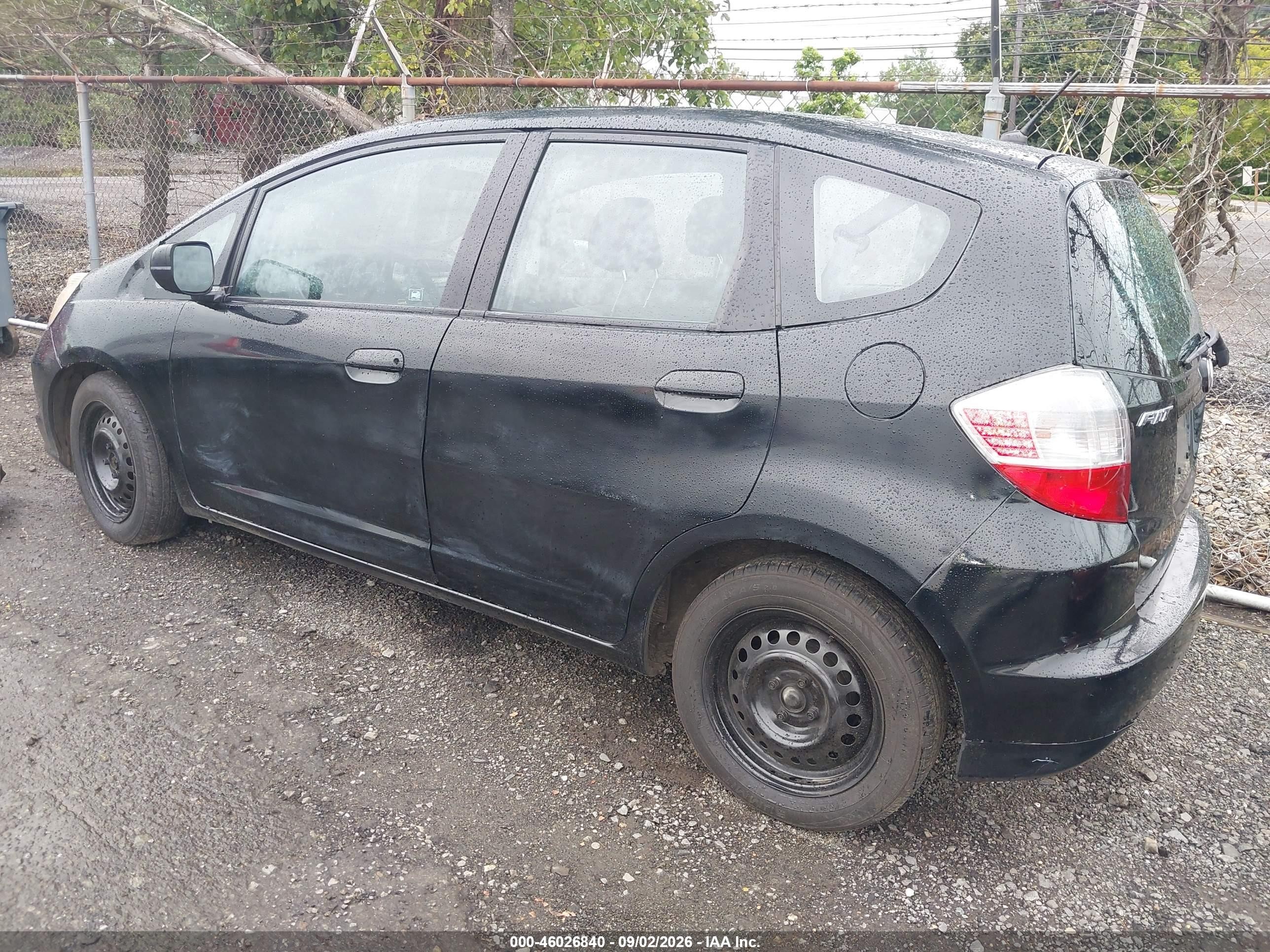 2010 Honda Fit   Black vin: JHMGE8H24AC027348