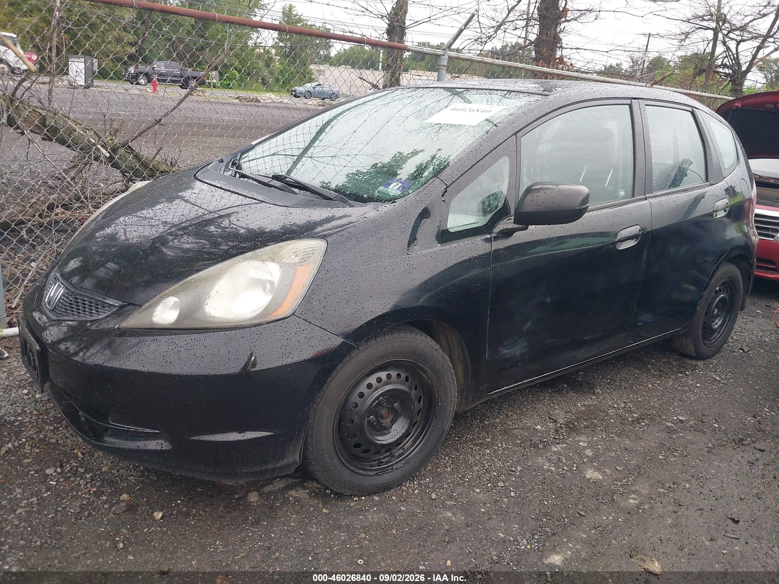2010 Honda Fit   Black vin: JHMGE8H24AC027348