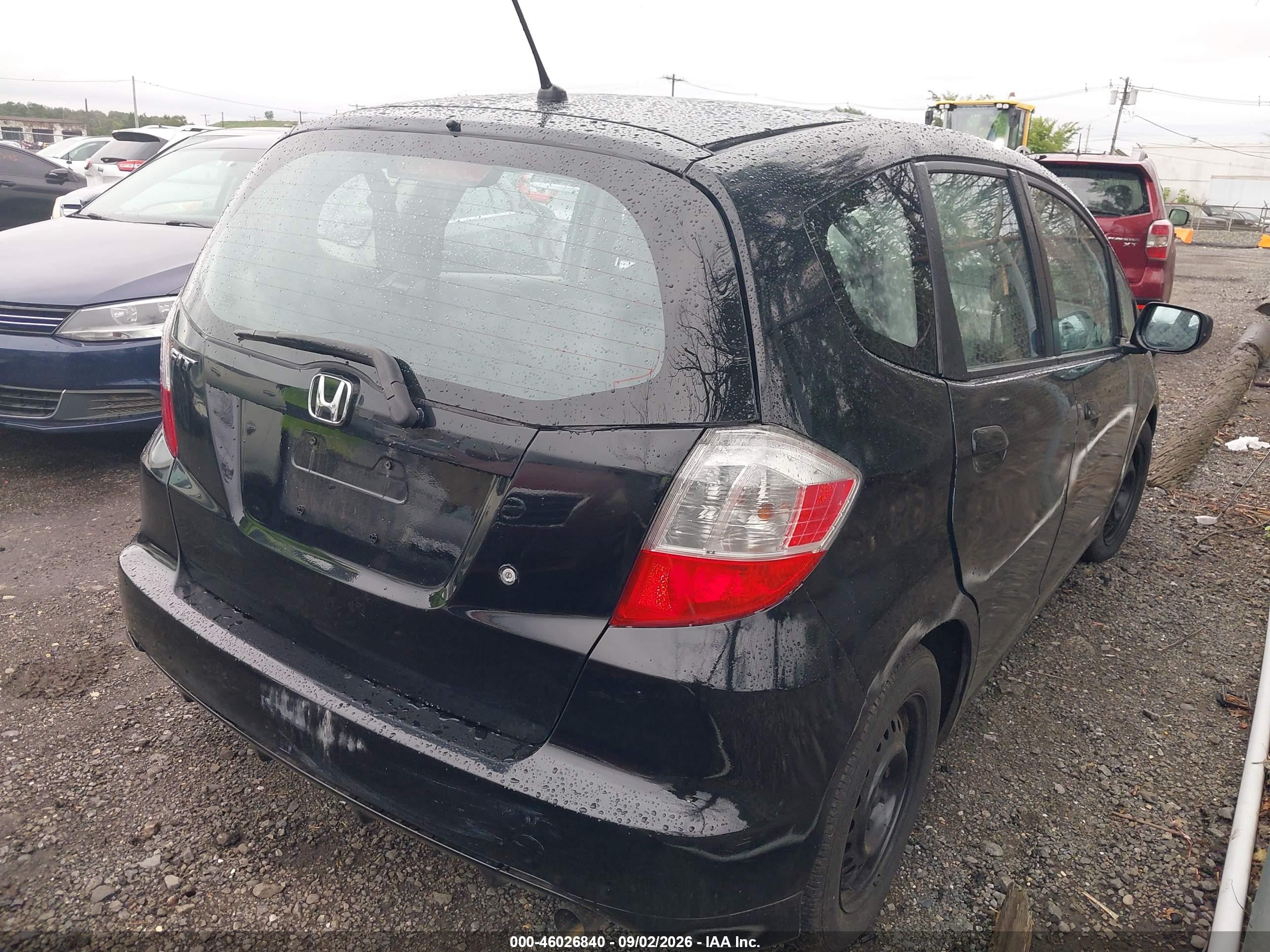 2010 Honda Fit   Black vin: JHMGE8H24AC027348