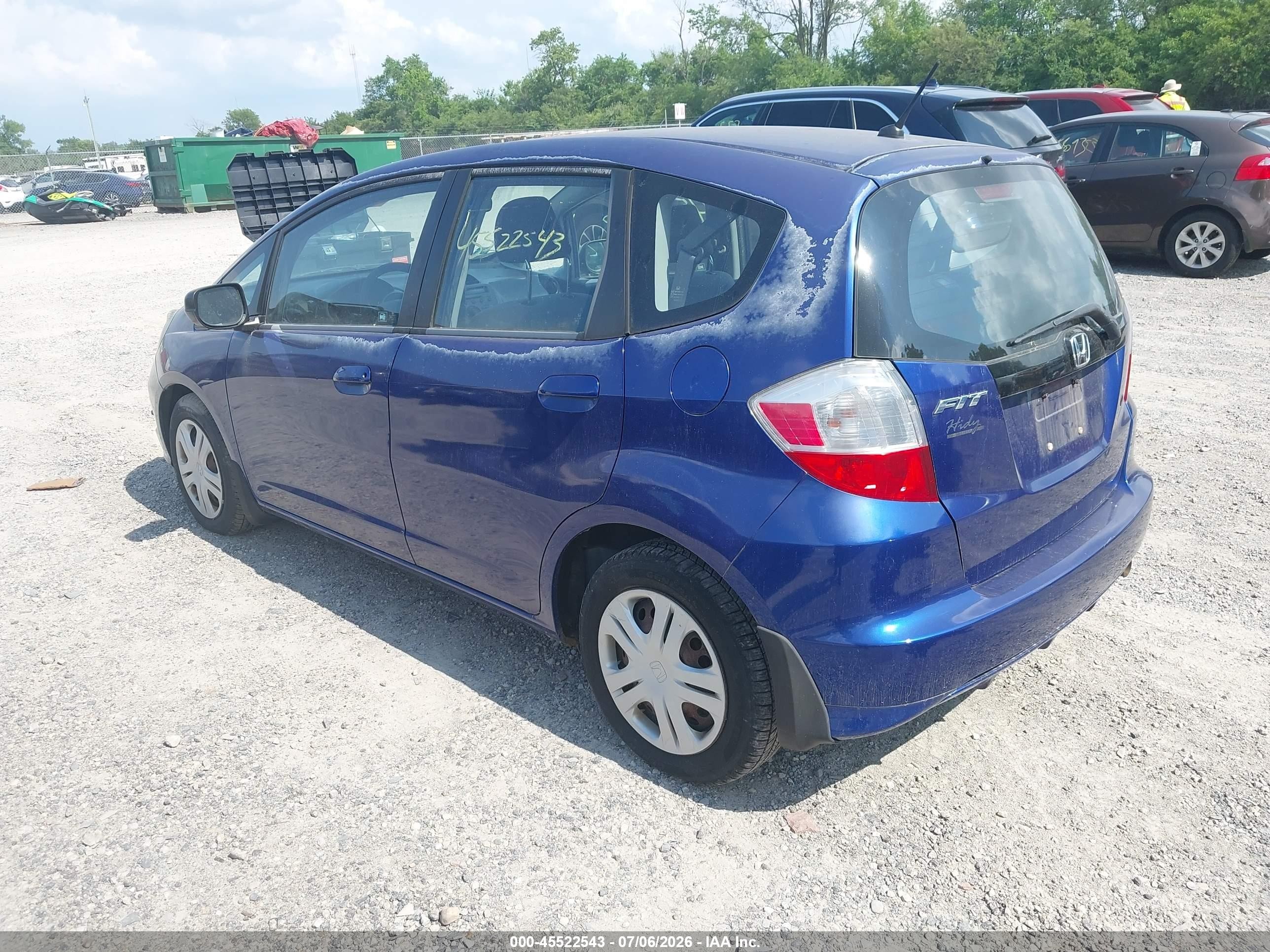 2010 Honda Fit   Blue vin: JHMGE8H24AS002553
