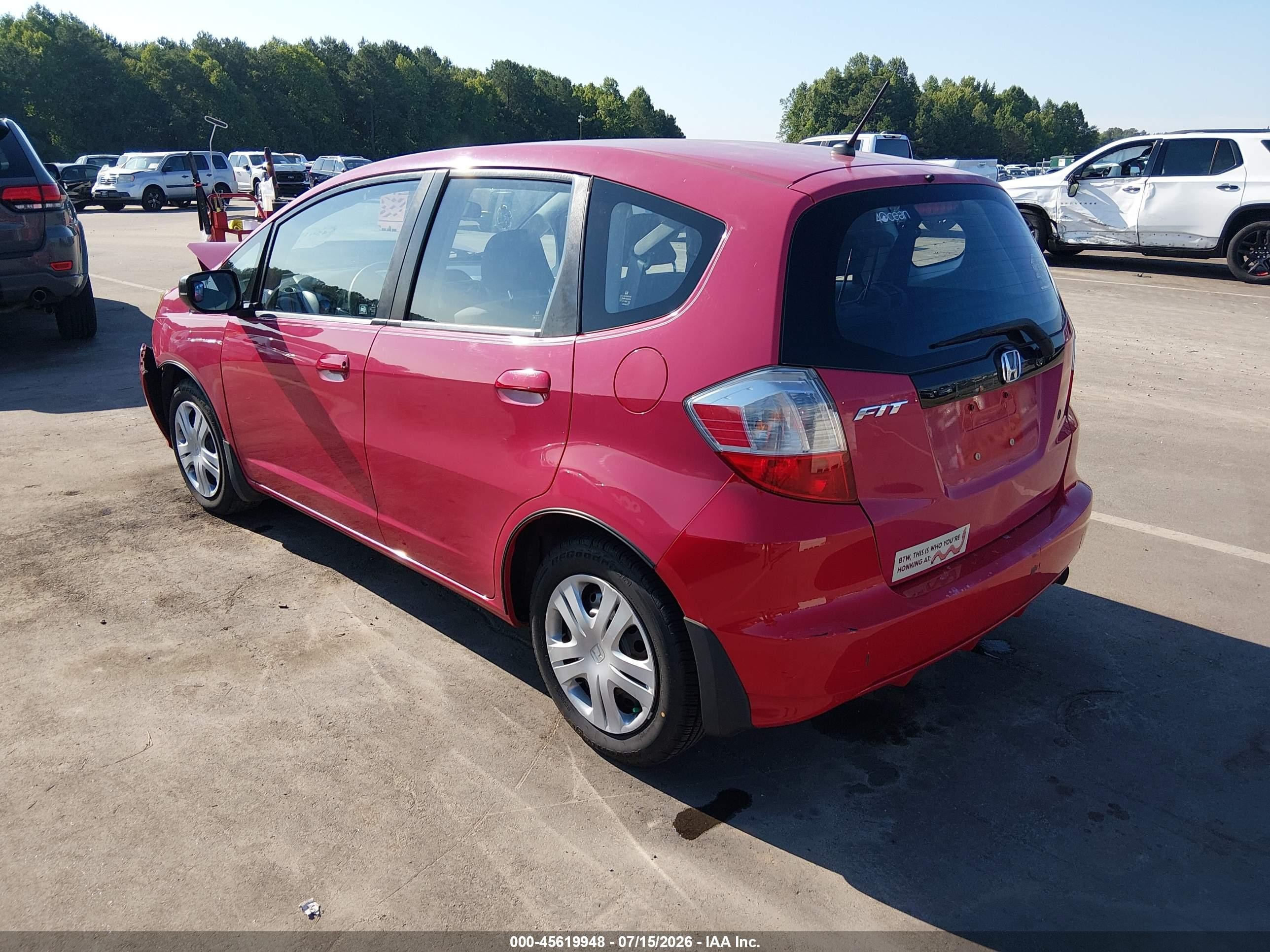 2010 Honda Fit   Красный vin: JHMGE8H25AS005848