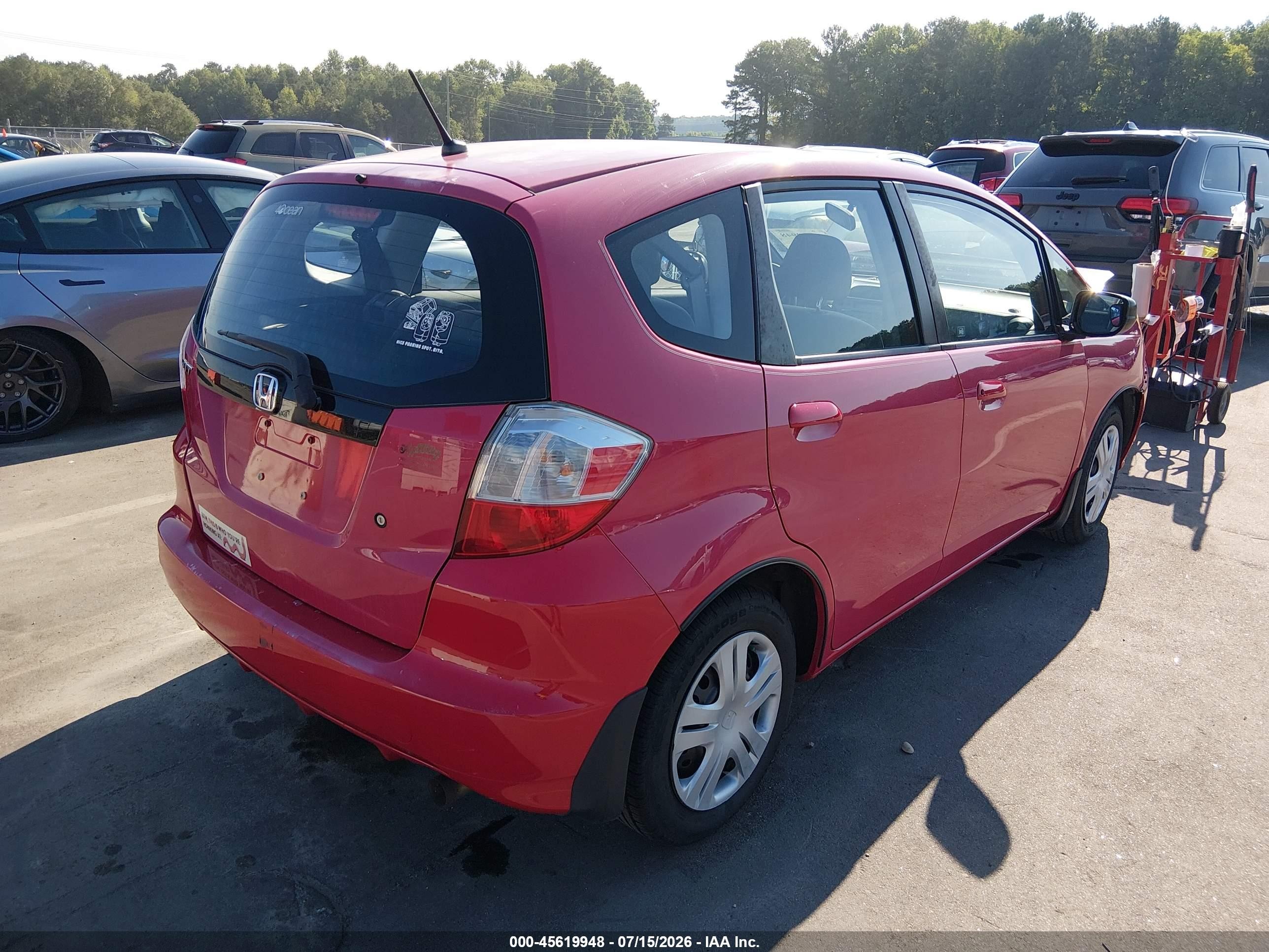 2010 Honda Fit   Красный vin: JHMGE8H25AS005848