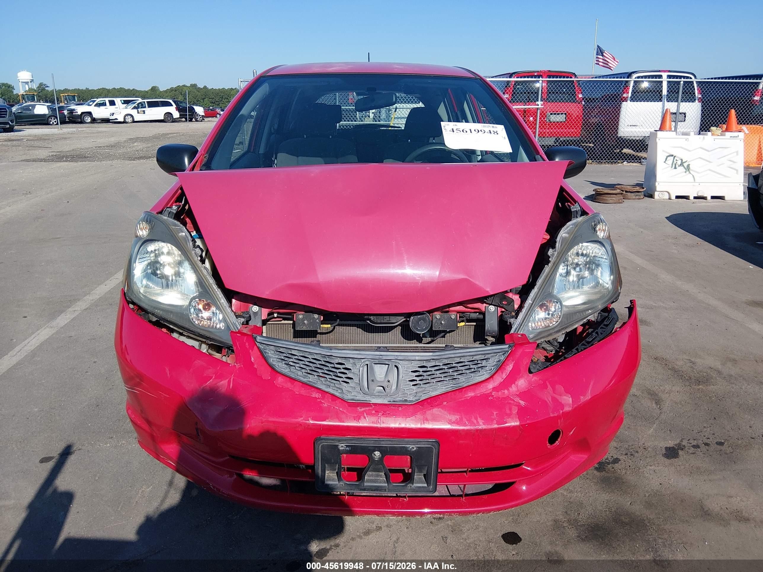 2010 Honda Fit   Красный vin: JHMGE8H25AS005848