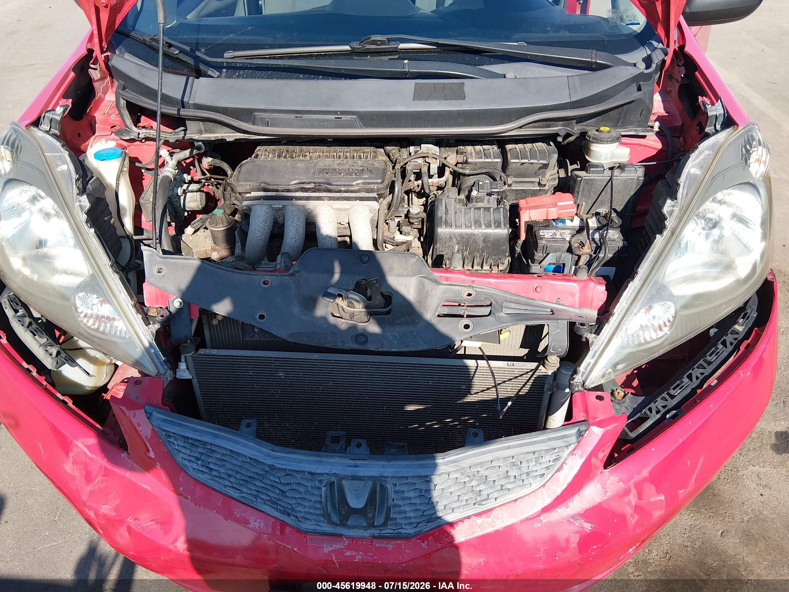 2010 Honda Fit   Красный vin: JHMGE8H25AS005848