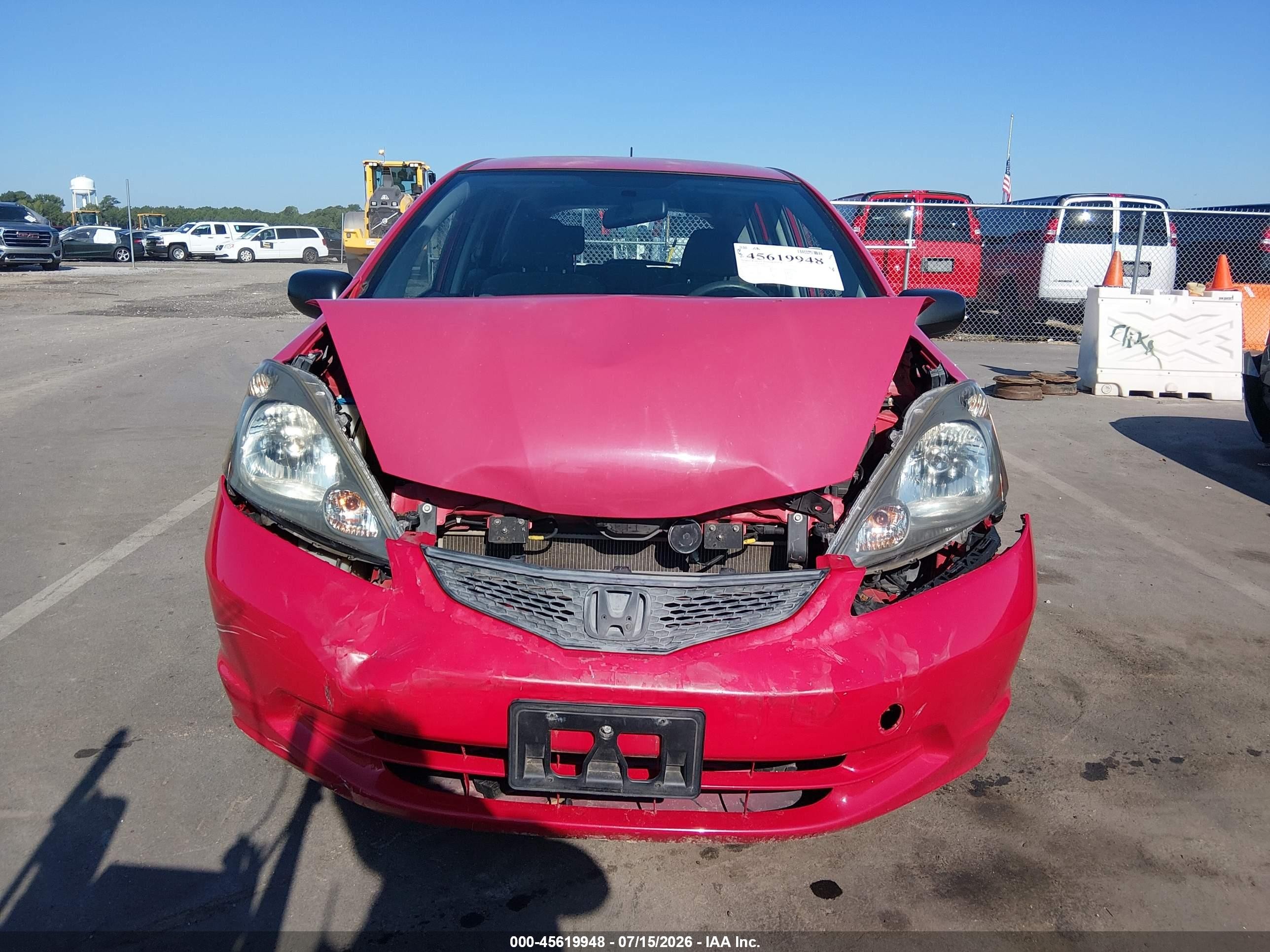 2010 Honda Fit   Красный vin: JHMGE8H25AS005848