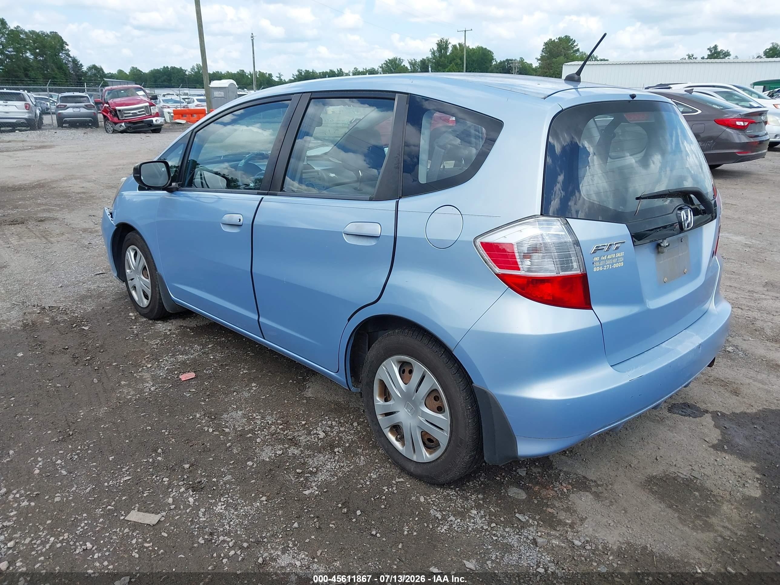 2010 Honda Fit Blue vin: JHMGE8H27AC008101