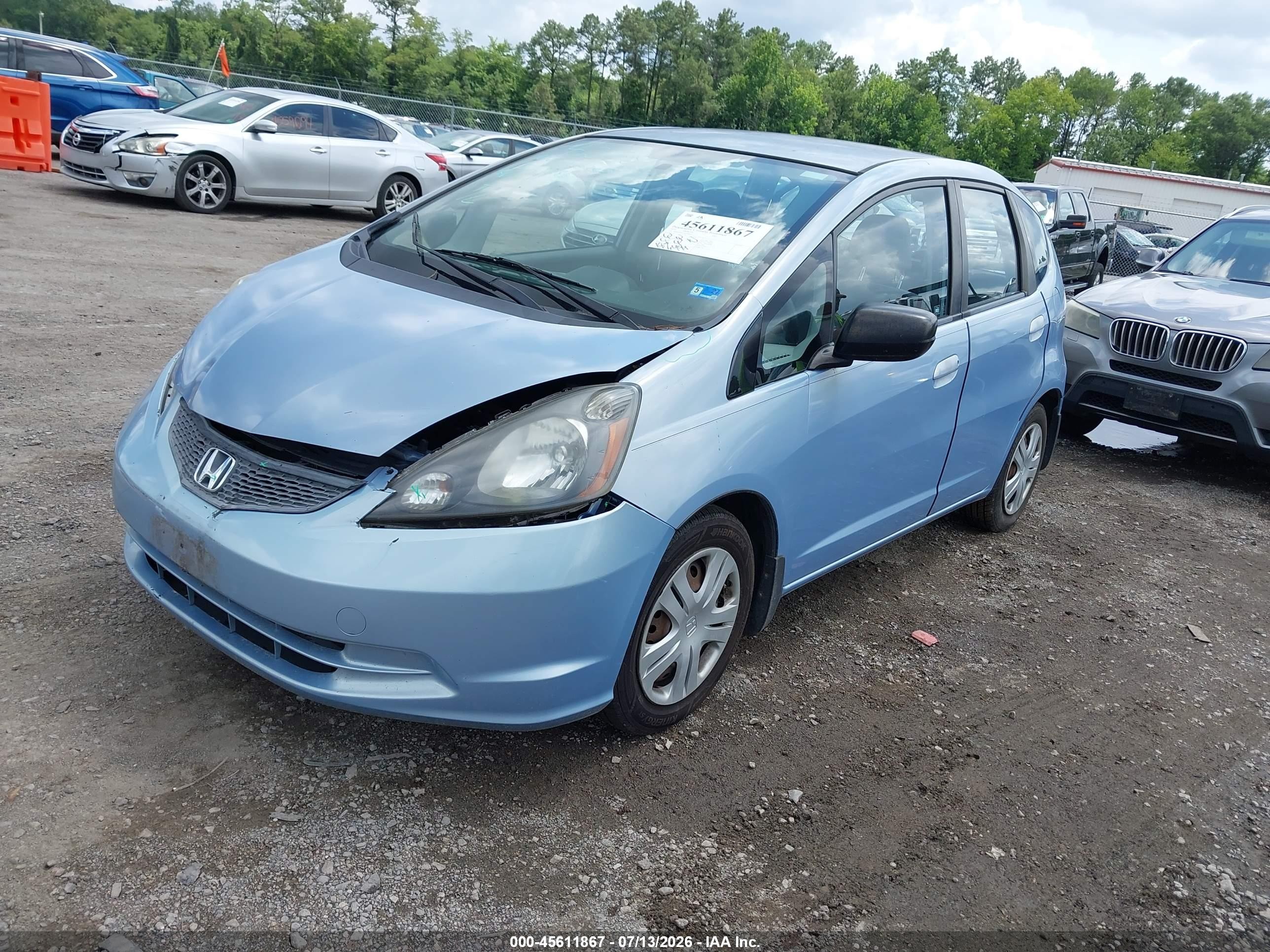 2010 Honda Fit Blue vin: JHMGE8H27AC008101
