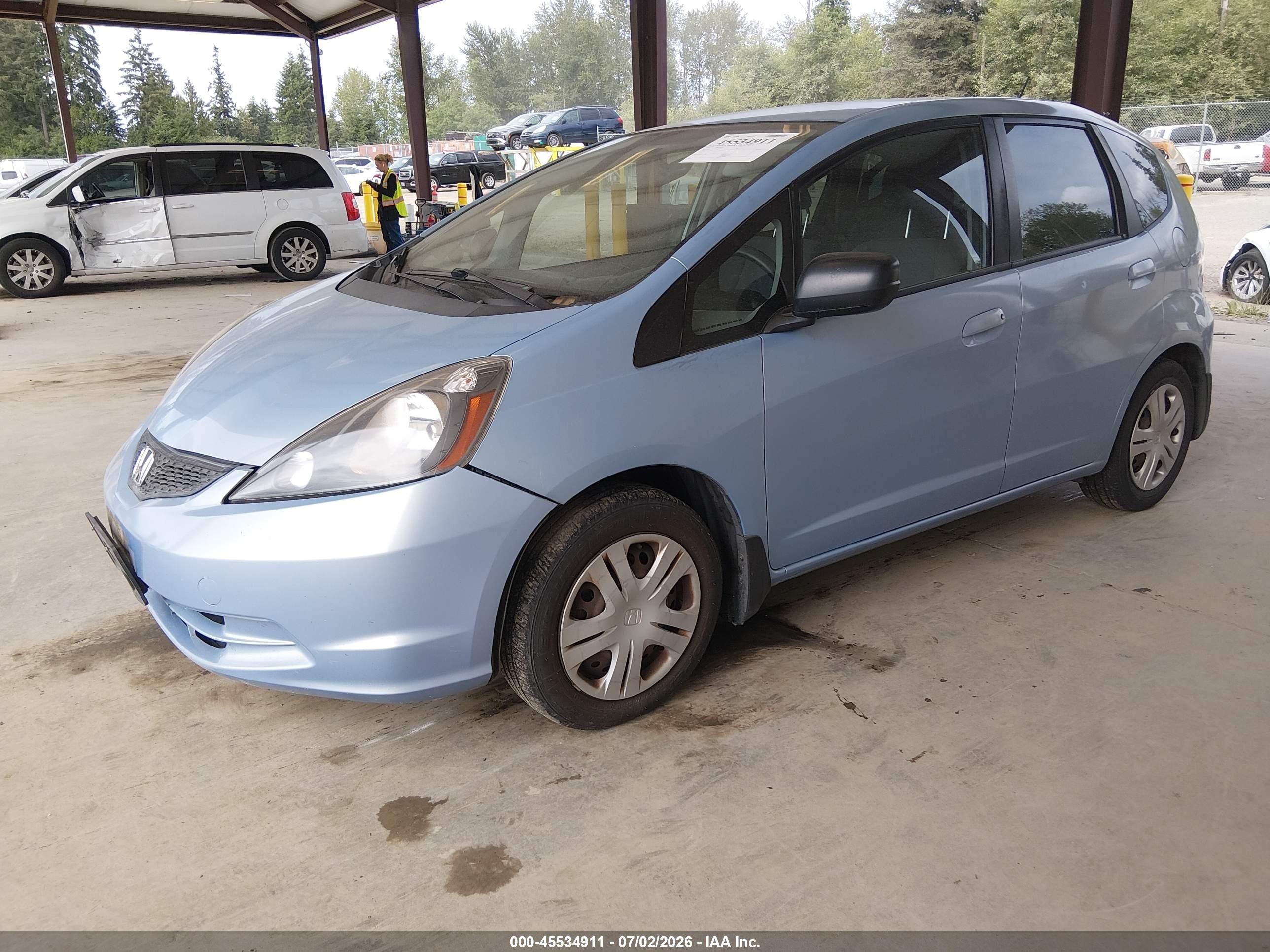 2010 Honda Fit   Light Blue vin: JHMGE8H27AC033936