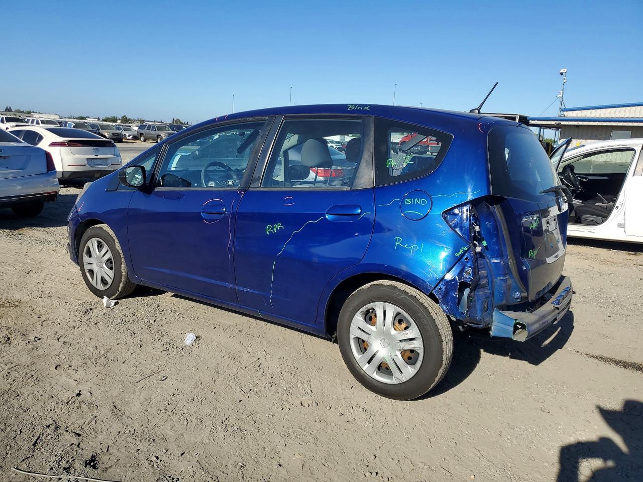 2010 Honda Fit Blue vin: JHMGE8H29AS027013