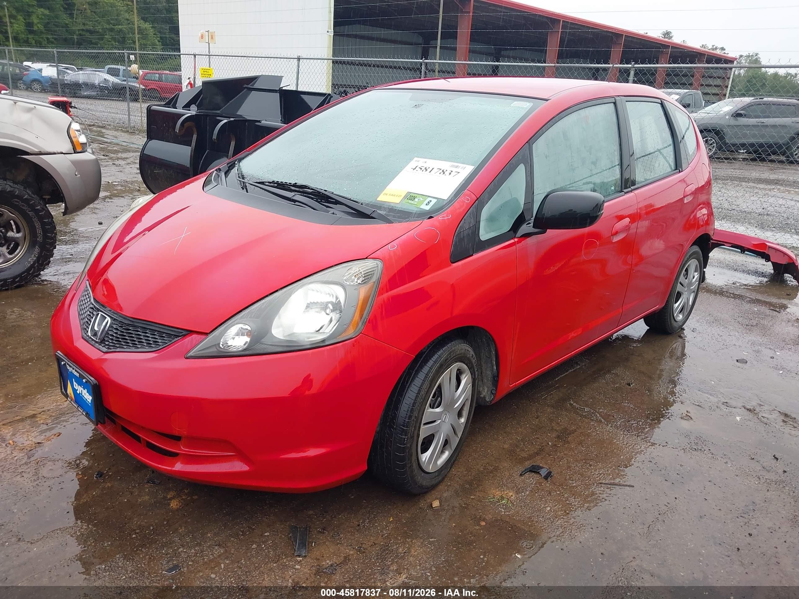 2010 Honda Fit Red vin: JHMGE8H2XAC004611