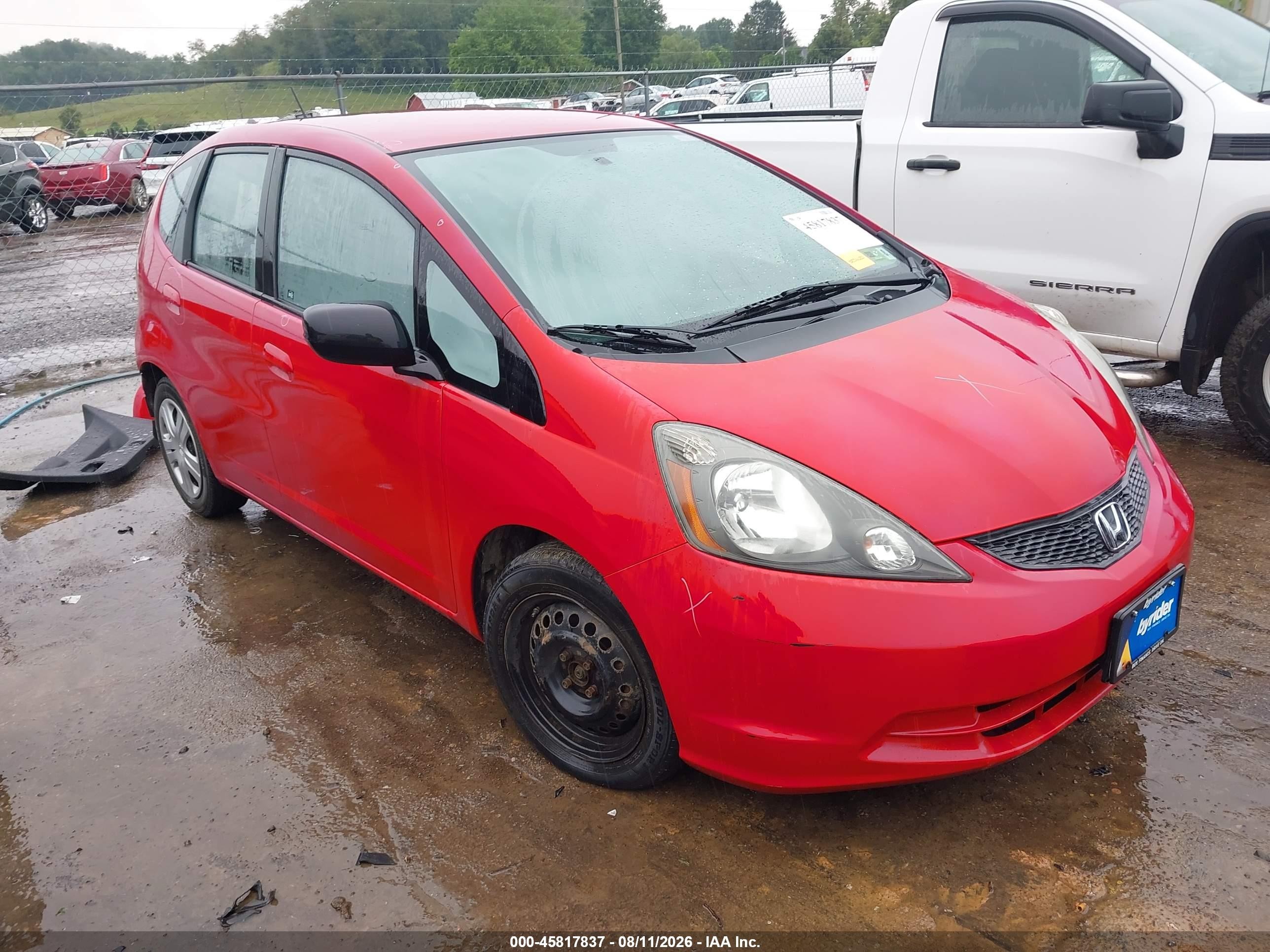 2010 Honda Fit Red vin: JHMGE8H2XAC004611