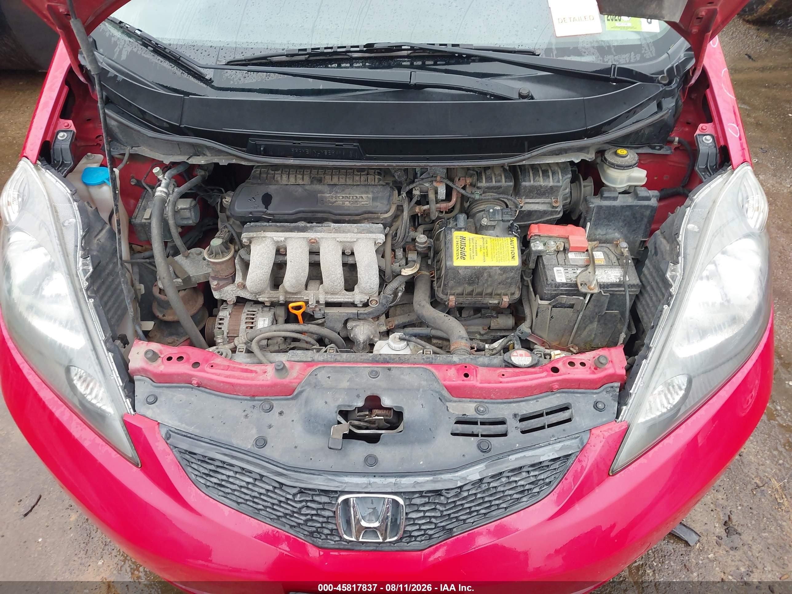 2010 Honda Fit Red vin: JHMGE8H2XAC004611