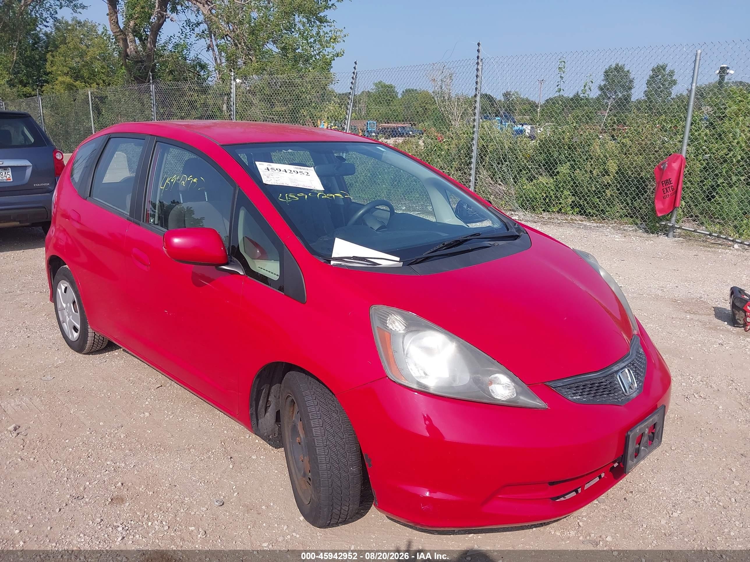 2012 Honda Fit   Red vin: JHMGE8H30CC037404