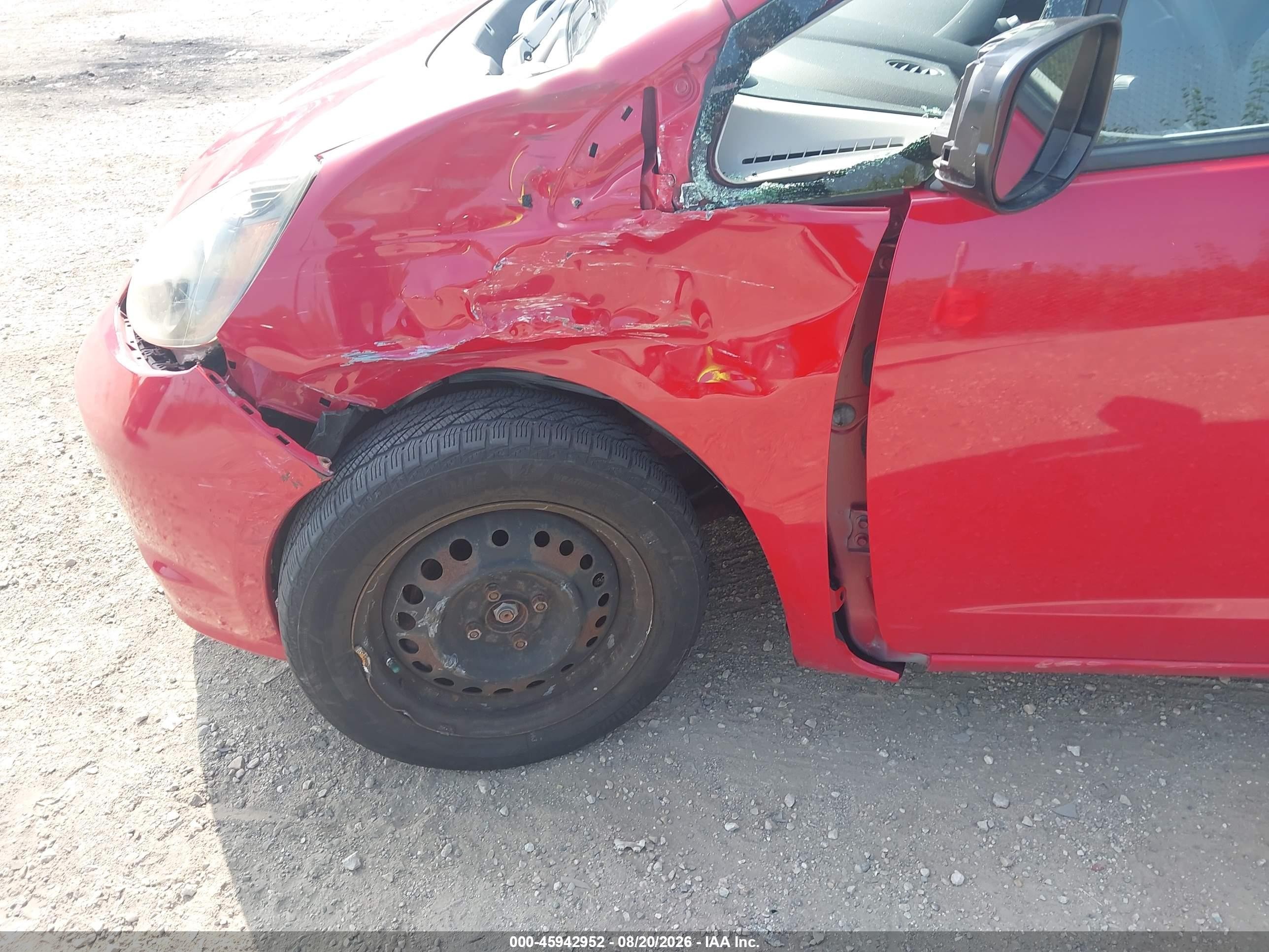 2012 Honda Fit   Red vin: JHMGE8H30CC037404