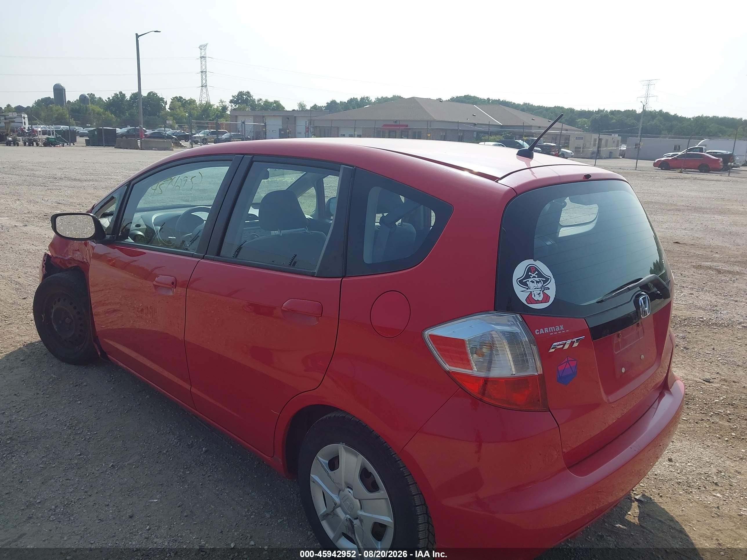 2012 Honda Fit   Red vin: JHMGE8H30CC037404