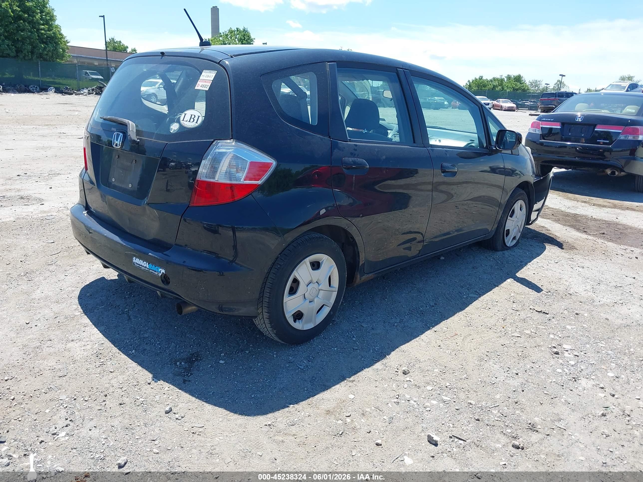 2012 Honda Fit   Black vin: JHMGE8H30CS008121