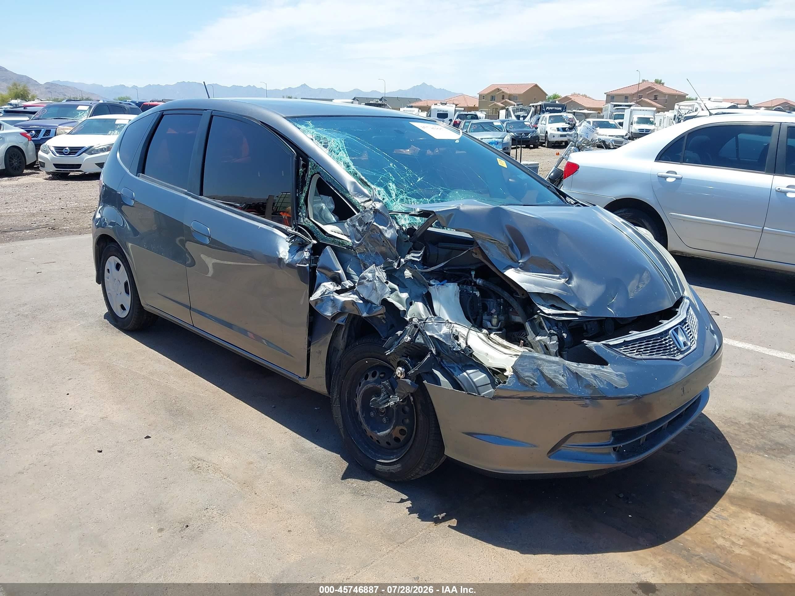 2013 Honda Fit   Gray vin: JHMGE8H30DC056746