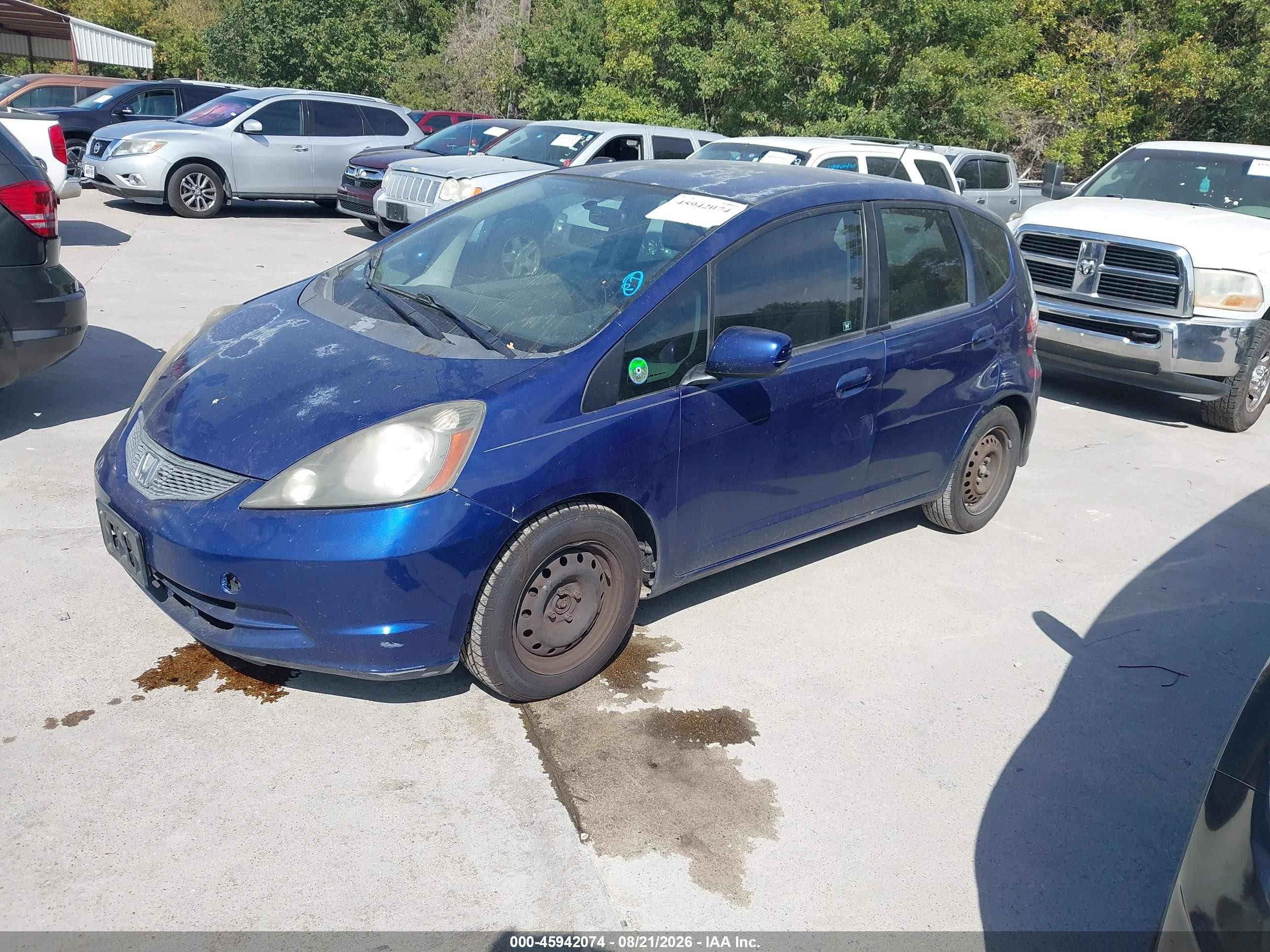 2013 Honda Fit   Blue vin: JHMGE8H30DC057475