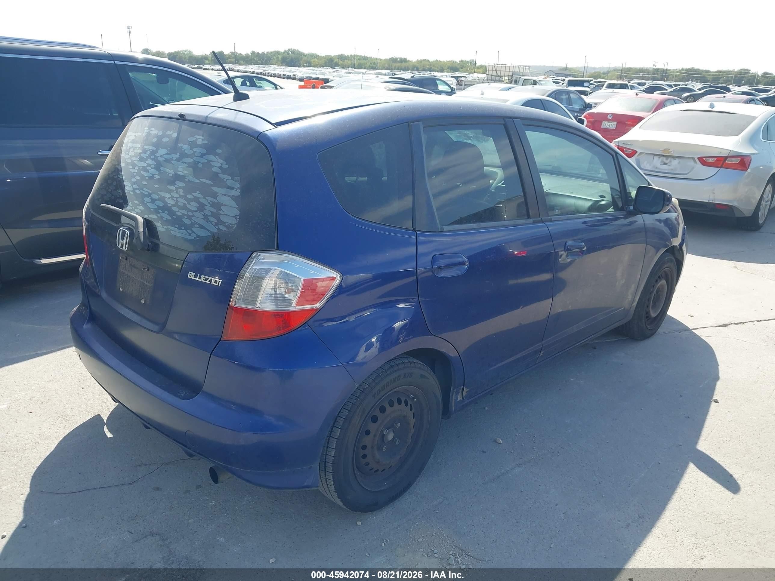 2013 Honda Fit   Blue vin: JHMGE8H30DC057475