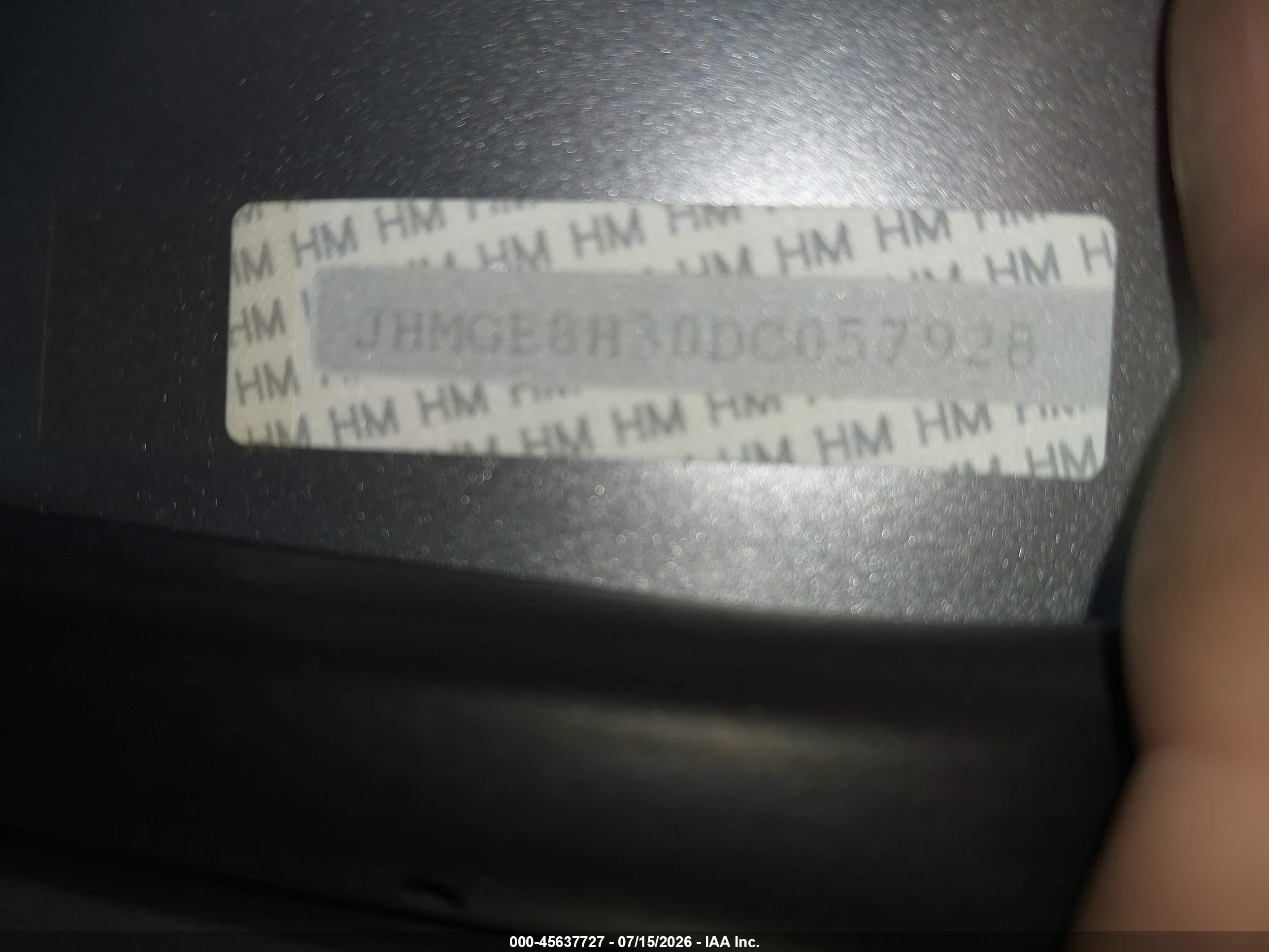 2013 Honda Fit   Silver vin: JHMGE8H30DC057928