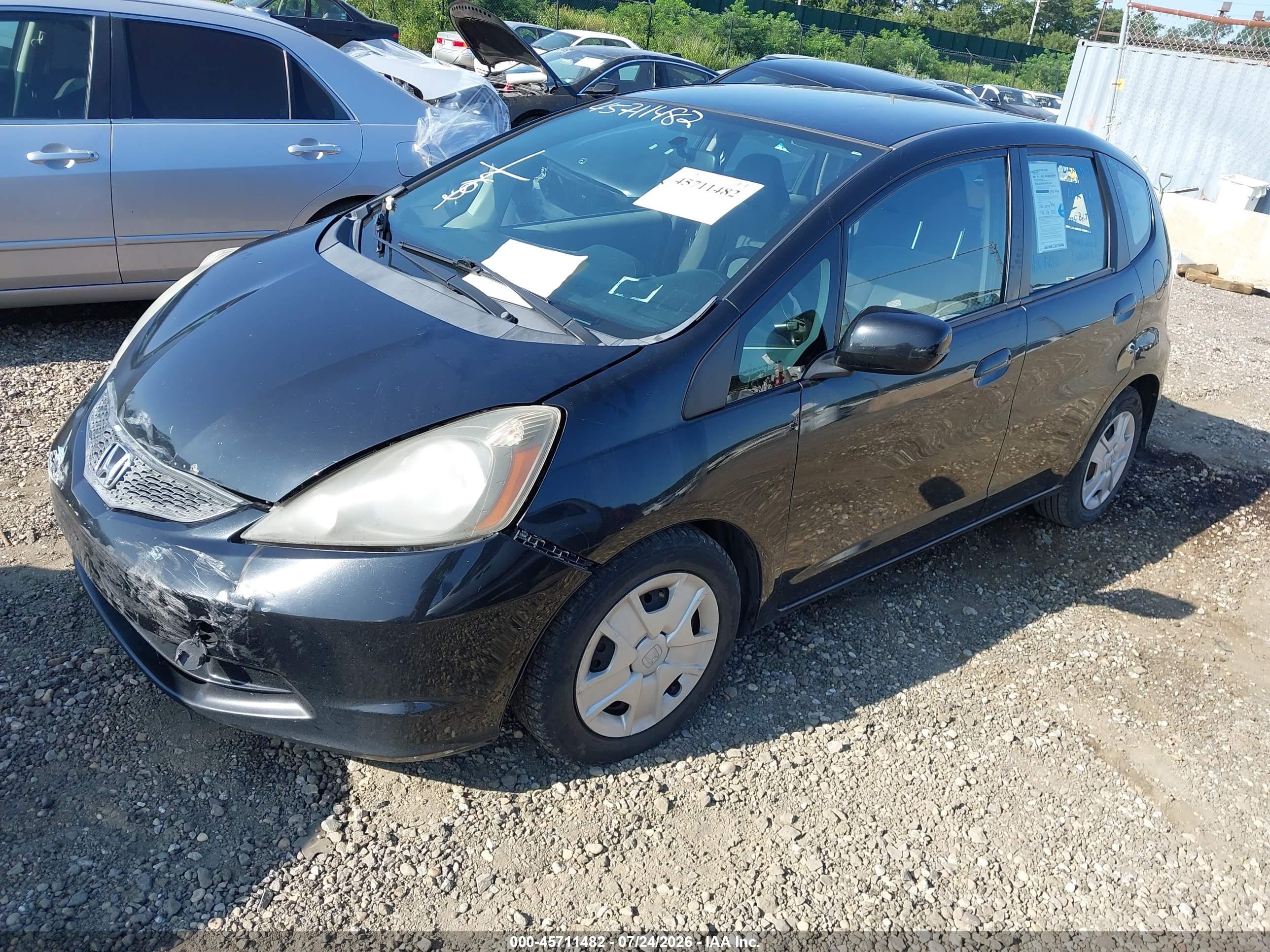 2012 Honda Fit   Black vin: JHMGE8H31CS002621