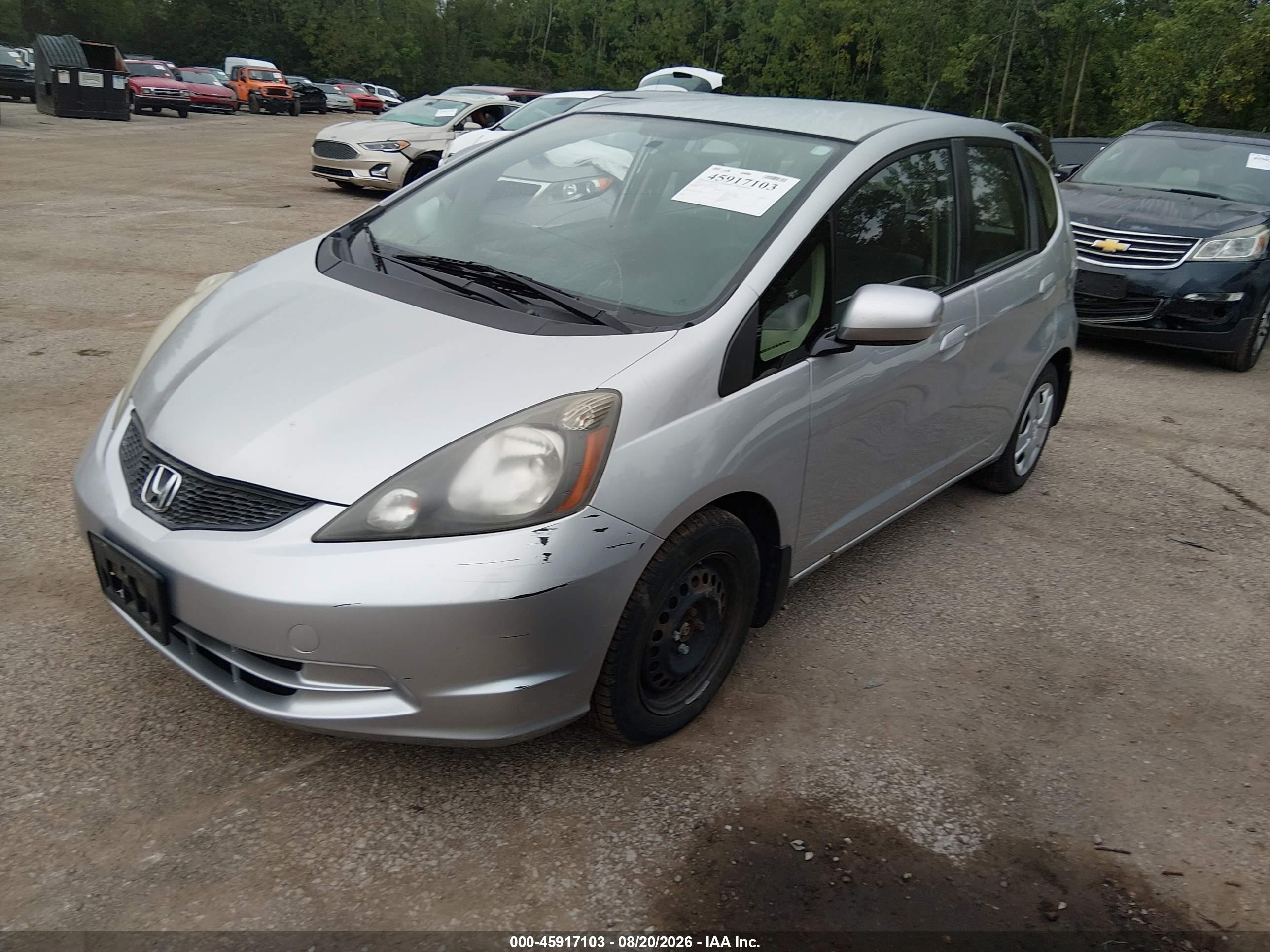 2012 Honda Fit   Silver vin: JHMGE8H31CS005261