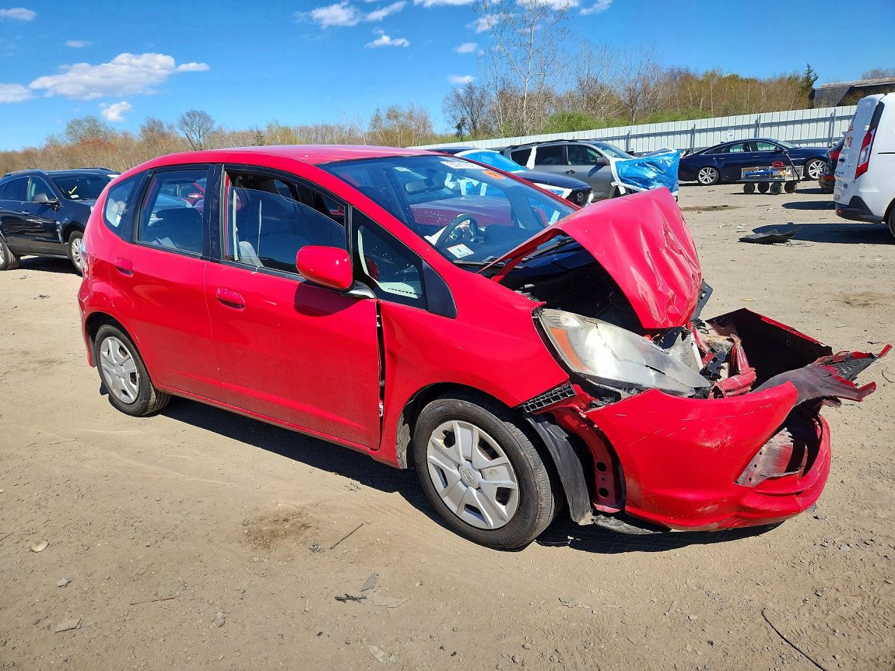 2013 Honda Fit Red vin: JHMGE8H31DC003313