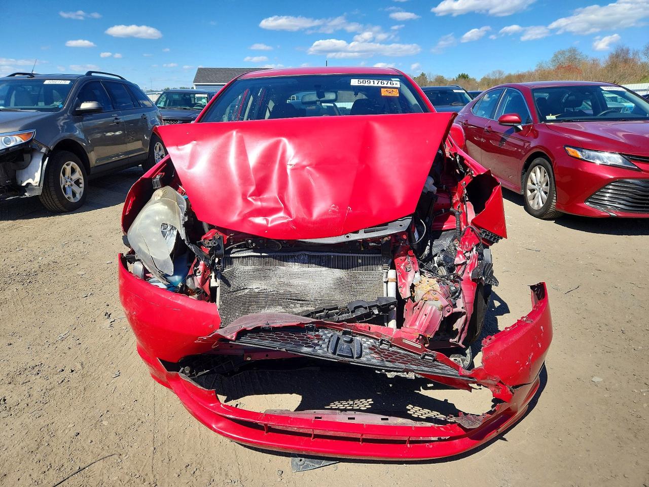 2013 Honda Fit Red vin: JHMGE8H31DC003313