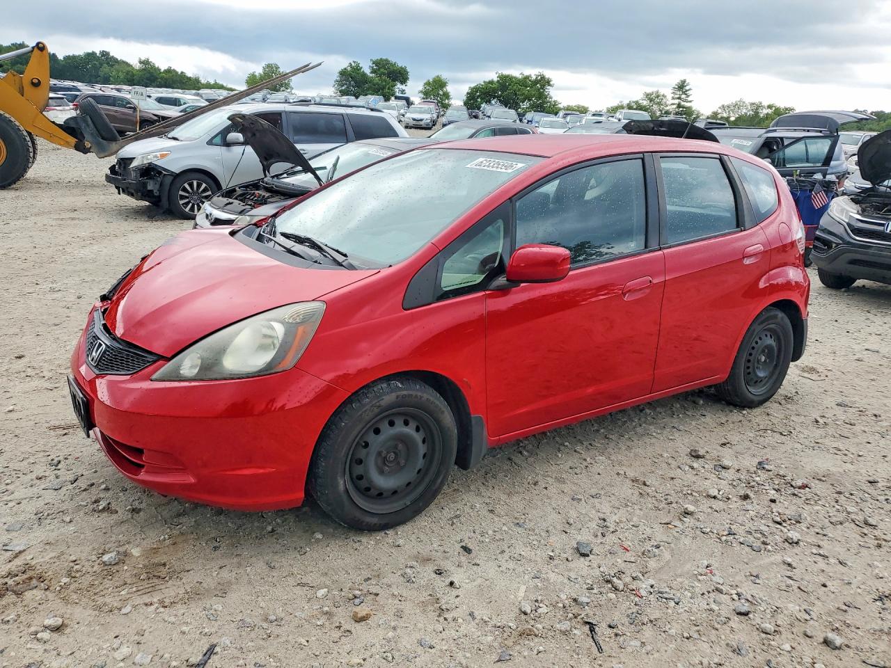 2013 Honda Fit Red vin: JHMGE8H31DC007779