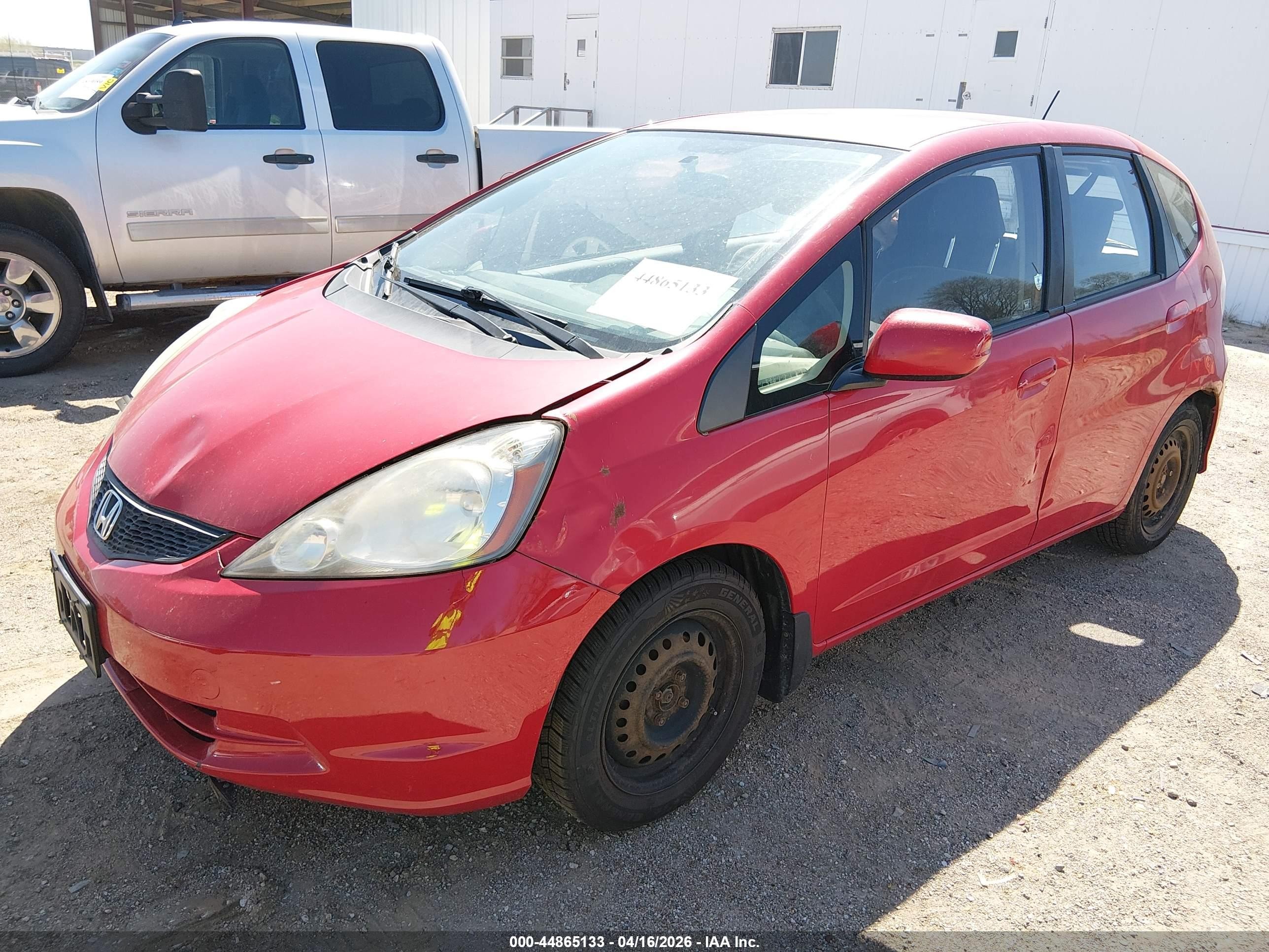 2013 Honda Fit Red vin: JHMGE8H31DC078819