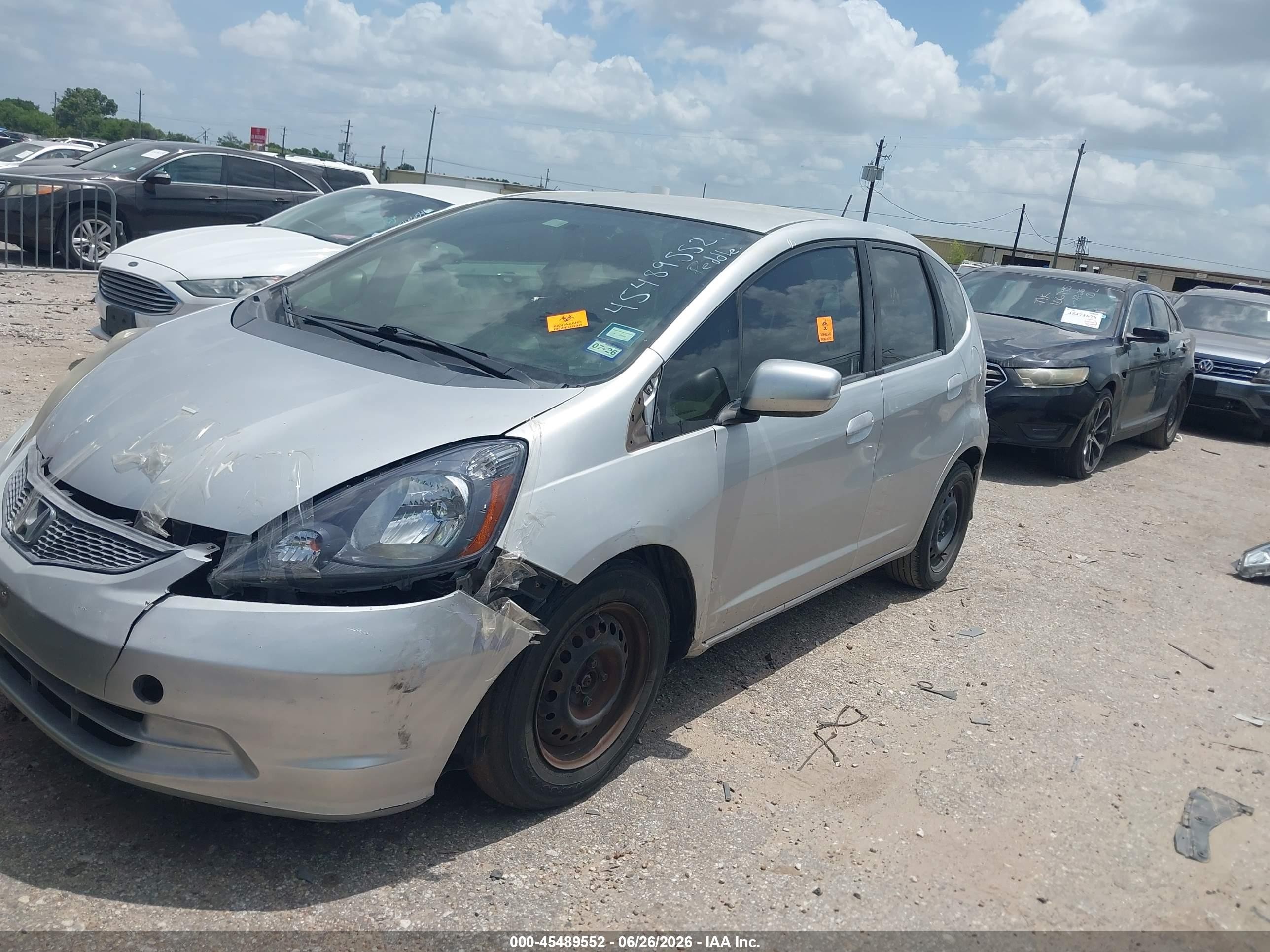 2012 Honda Fit   Silver vin: JHMGE8H33CC003957