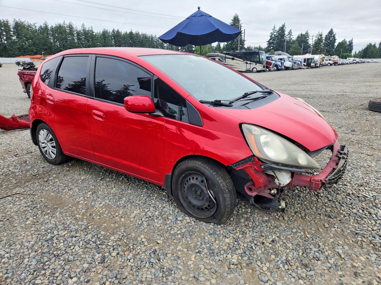 2012 Honda Fit Red vin: JHMGE8H33CC021133