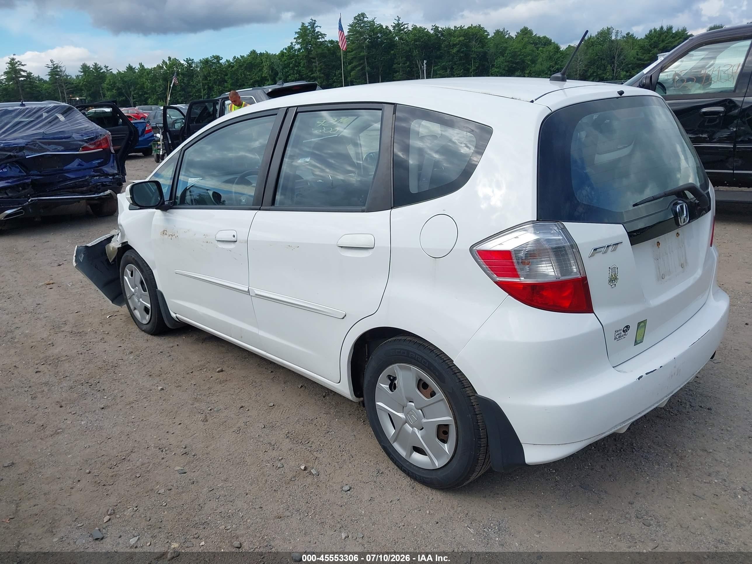 2012 Honda Fit White vin: JHMGE8H33CS006332