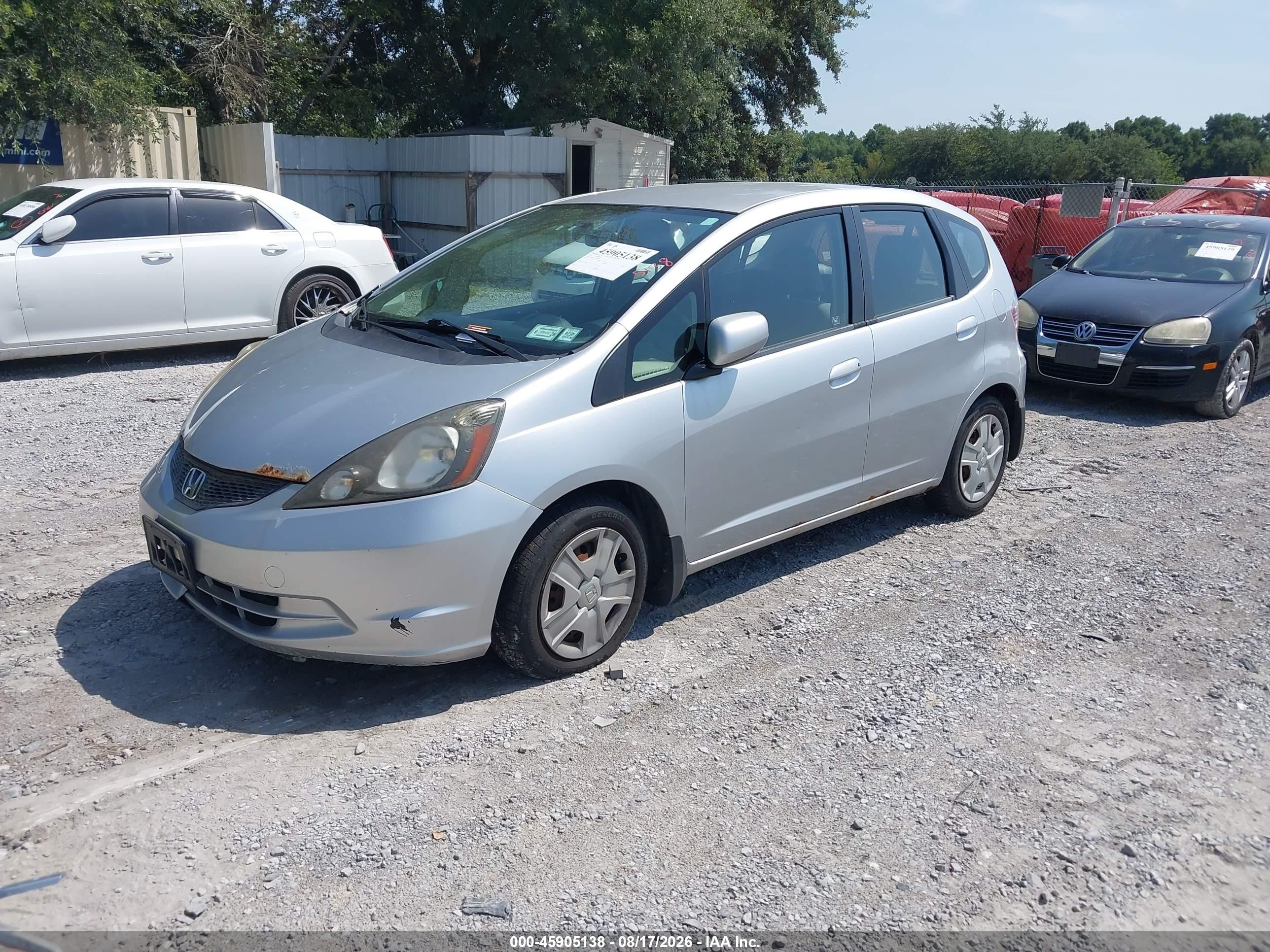 2013 Honda Fit   Silver vin: JHMGE8H33DC000476