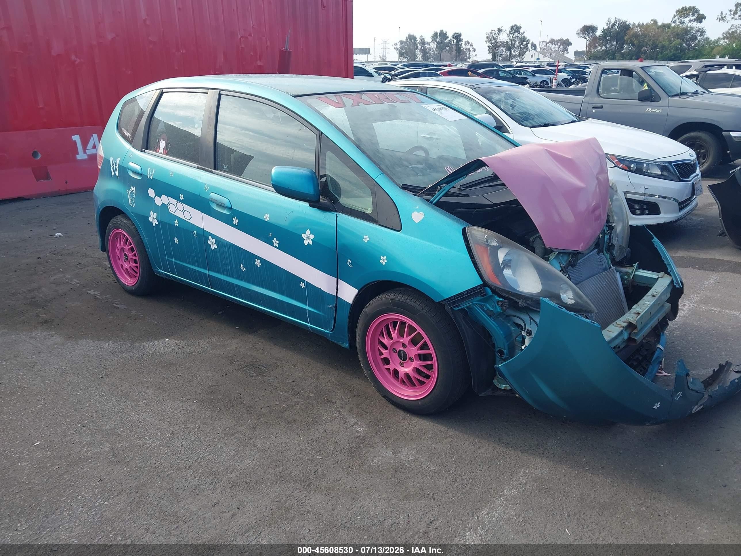 2013 Honda Fit   Teal vin: JHMGE8H33DC050066