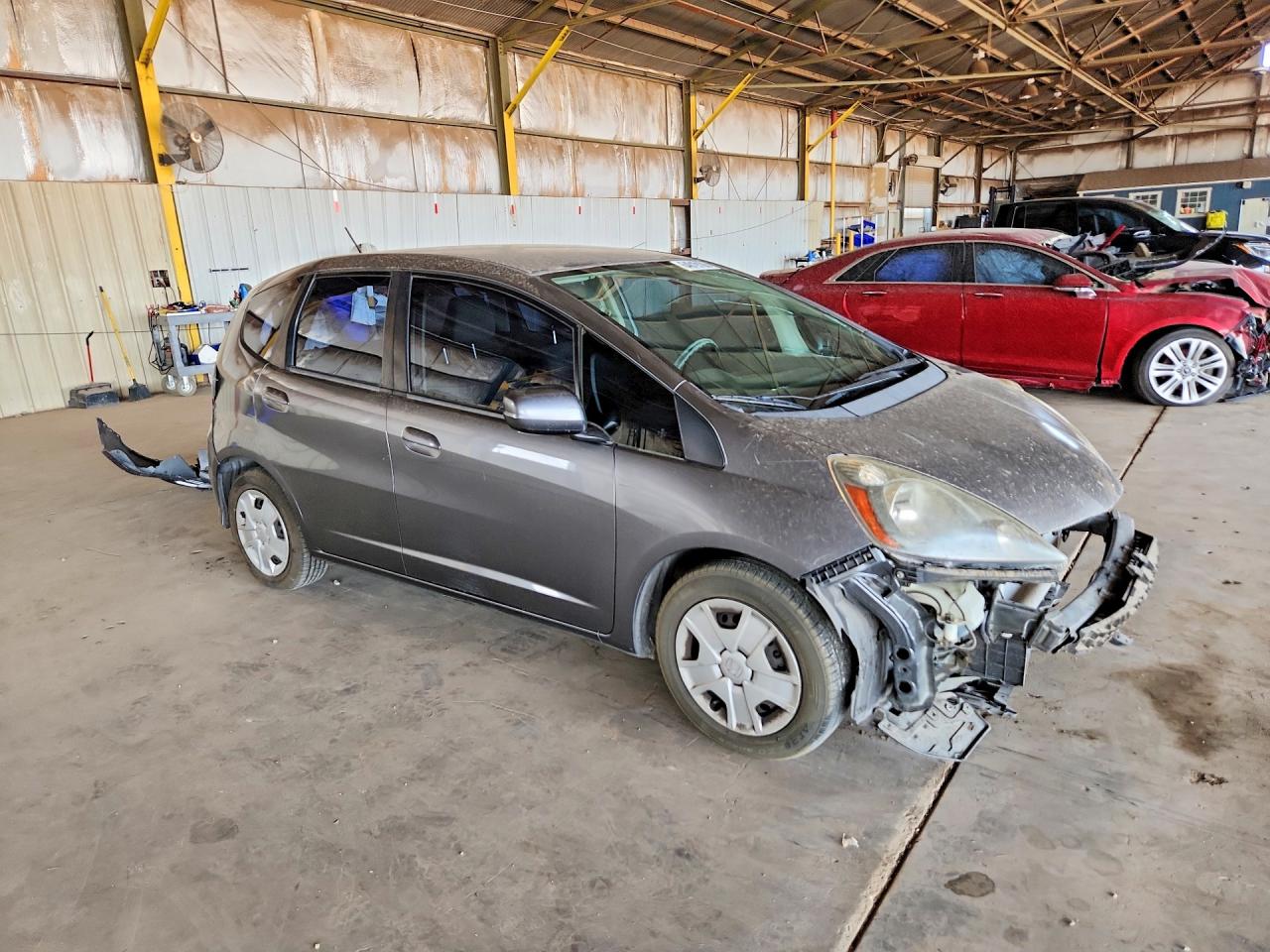 2013 Honda Fit Gray vin: JHMGE8H33DC082094