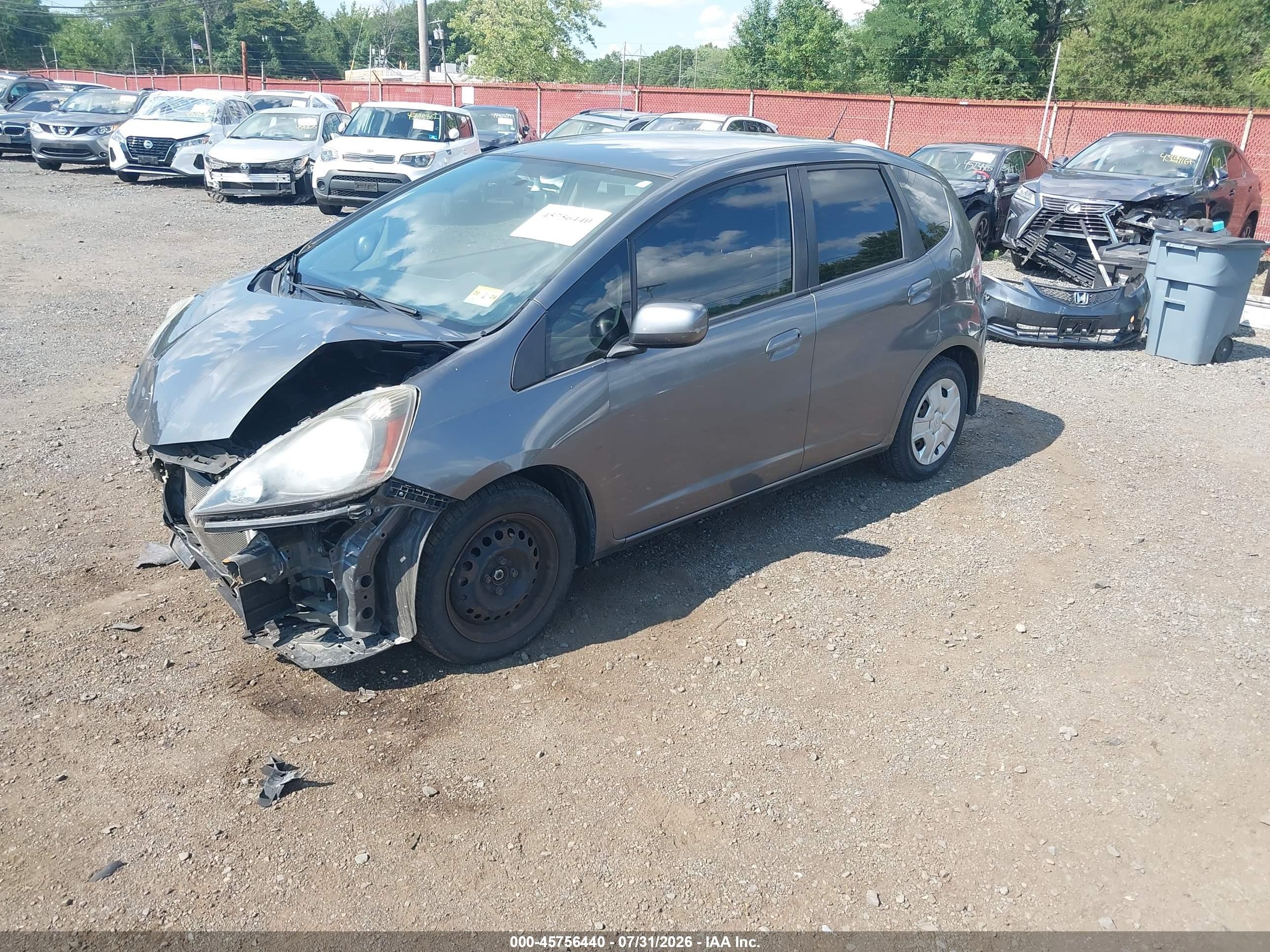 2013 Honda Fit   Серый vin: JHMGE8H34DC040341
