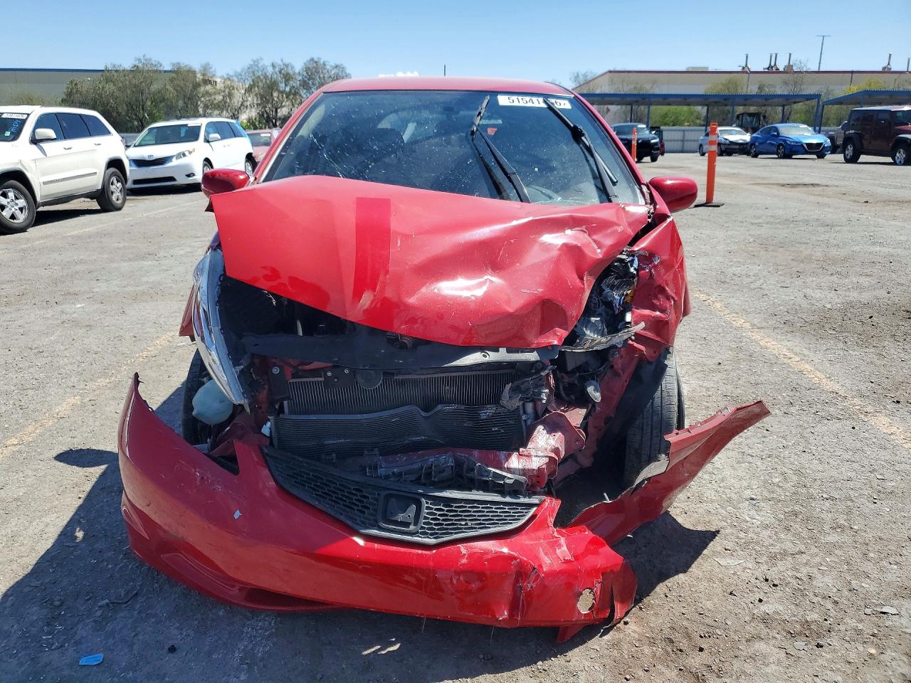2013 Honda Fit Red vin: JHMGE8H34DC076207