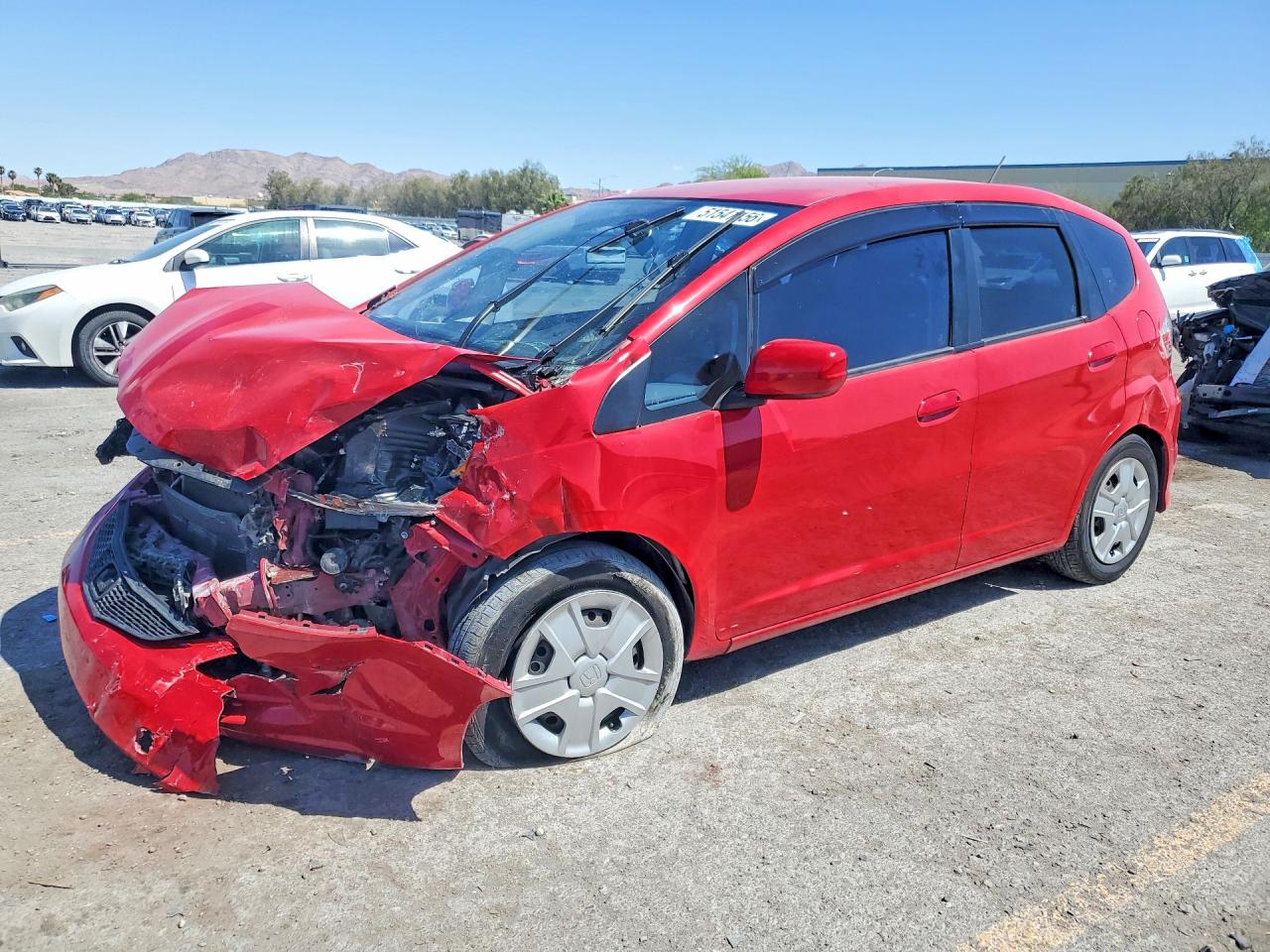 2013 Honda Fit Red vin: JHMGE8H34DC076207