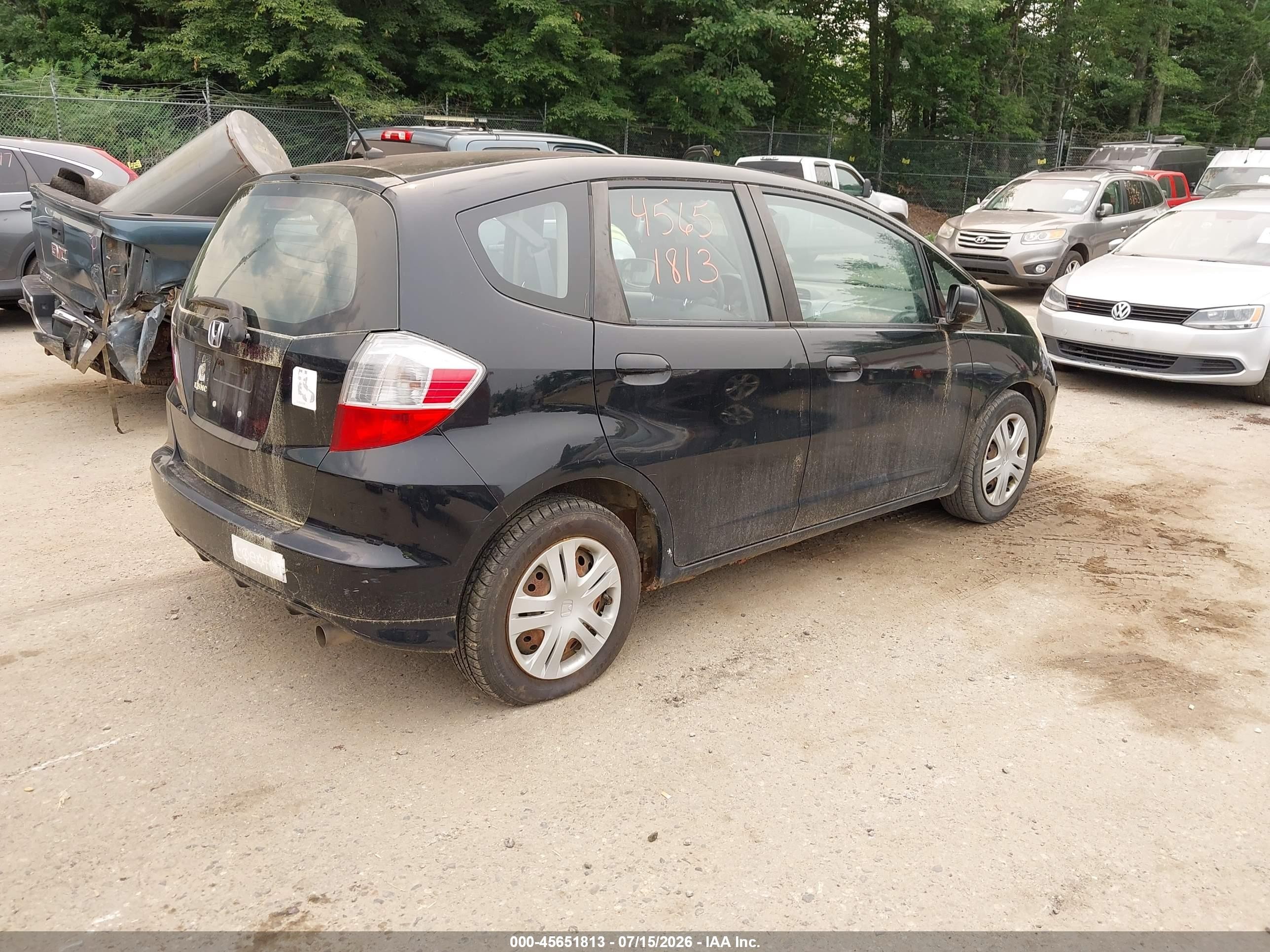 2011 Honda Fit   Black vin: JHMGE8H35BS001860