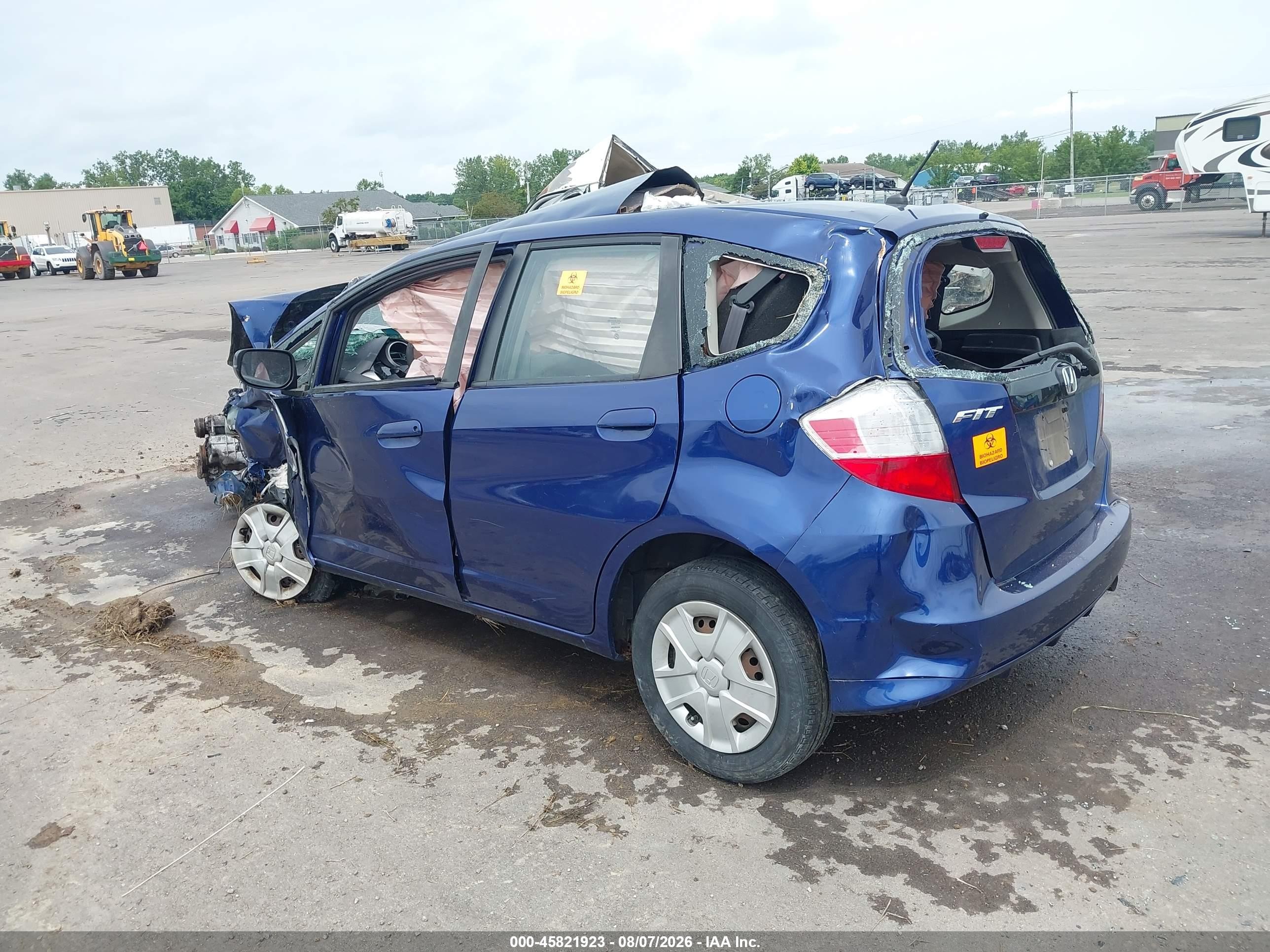 2012 Honda Fit   Blue vin: JHMGE8H35CC003801