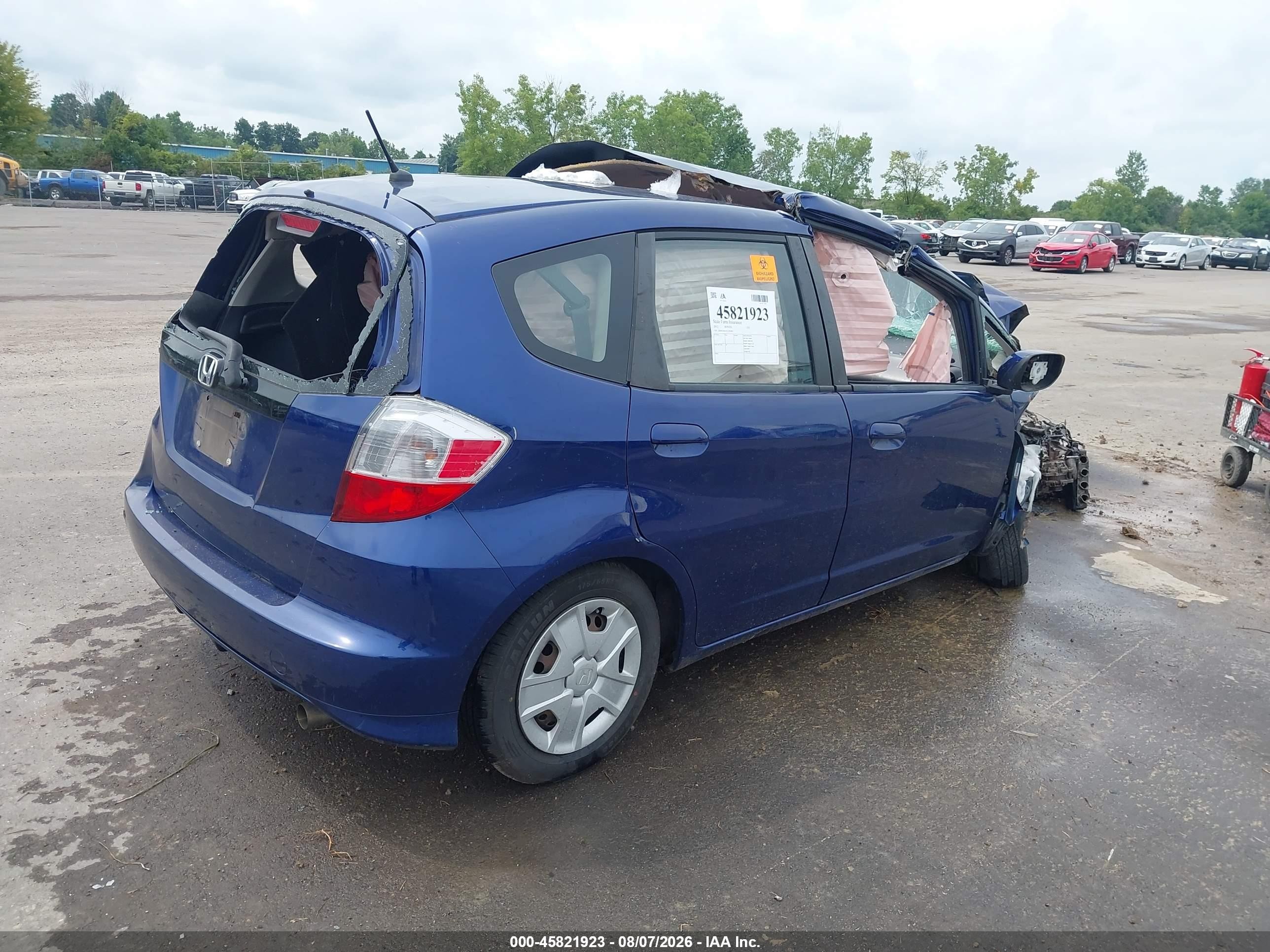 2012 Honda Fit   Blue vin: JHMGE8H35CC003801
