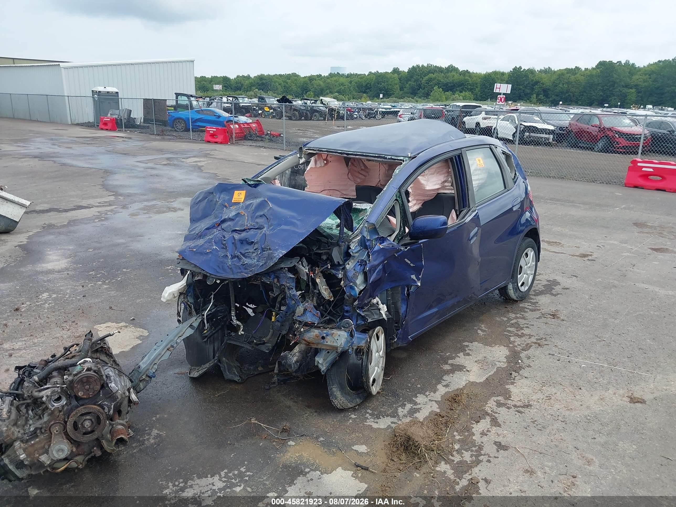 2012 Honda Fit   Blue vin: JHMGE8H35CC003801