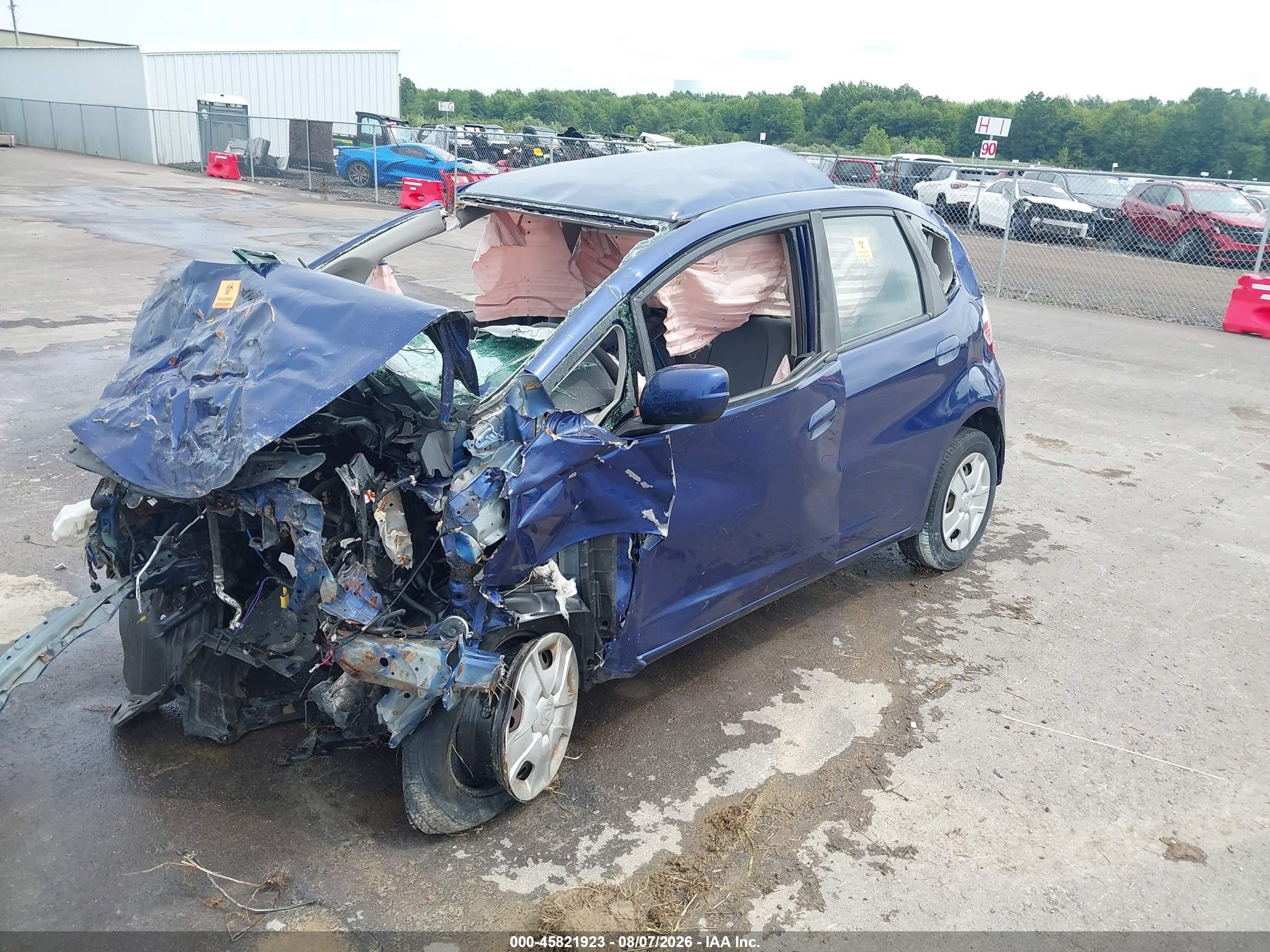 2012 Honda Fit   Blue vin: JHMGE8H35CC003801