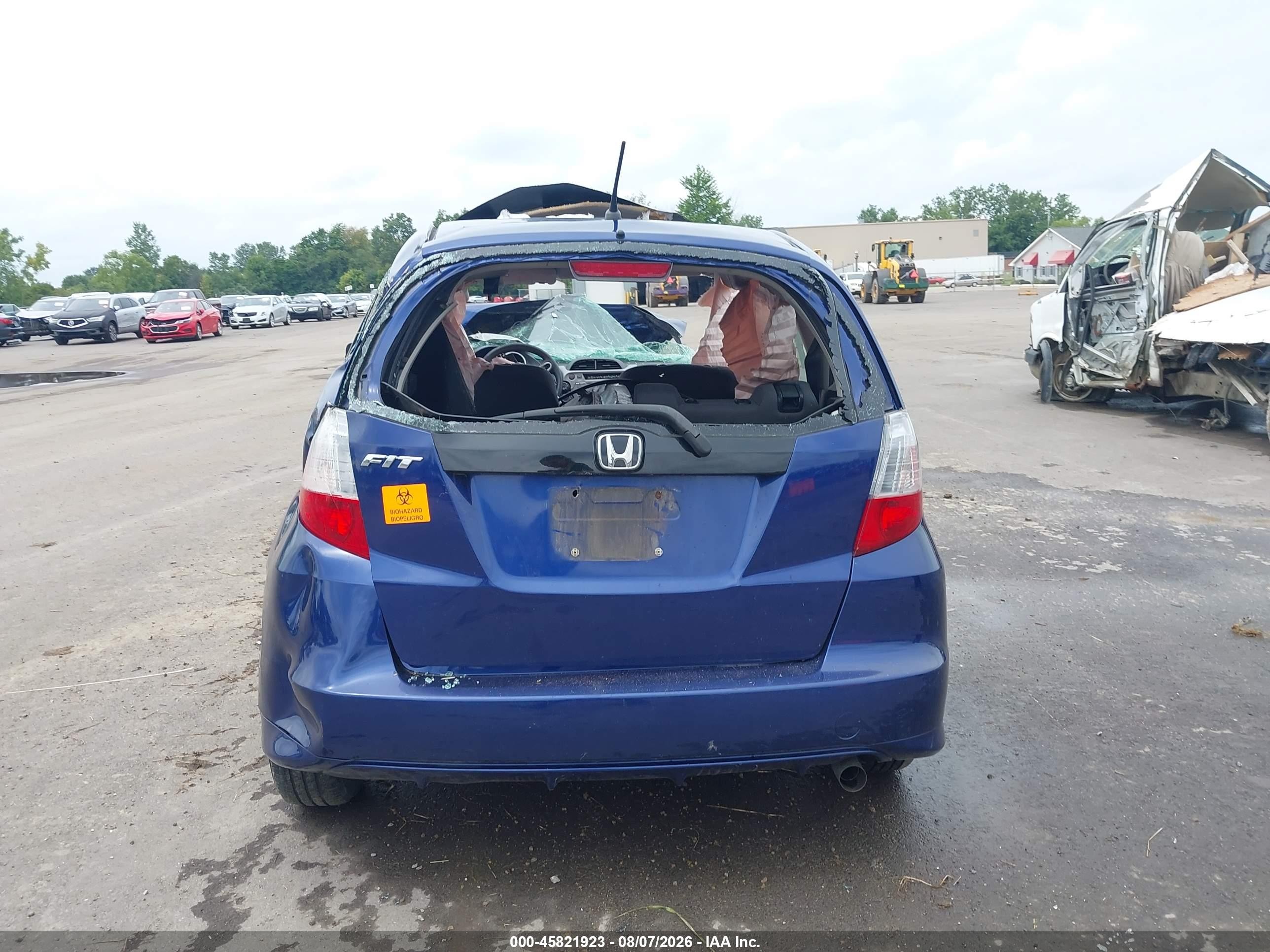 2012 Honda Fit   Blue vin: JHMGE8H35CC003801
