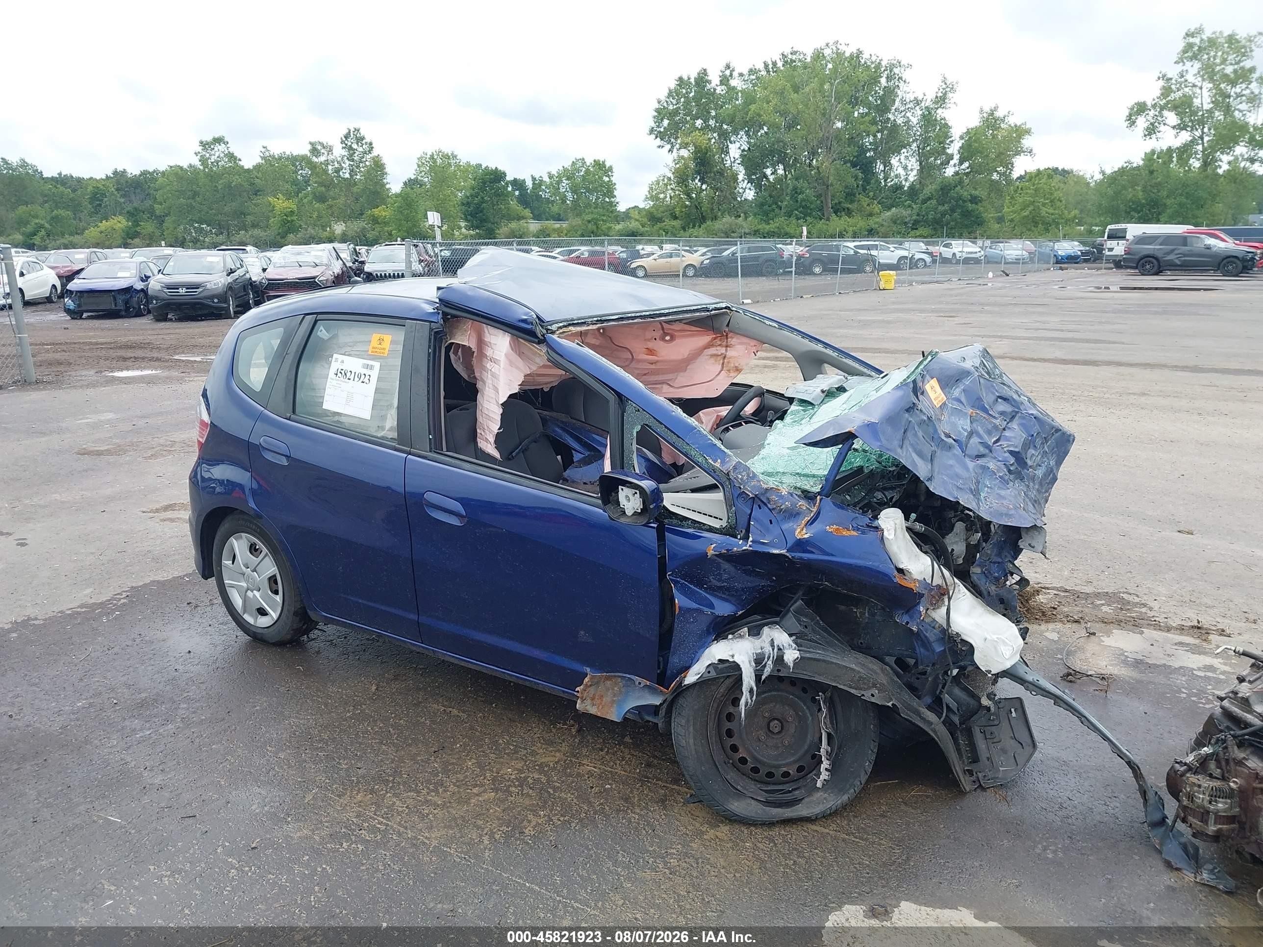 2012 Honda Fit   Blue vin: JHMGE8H35CC003801