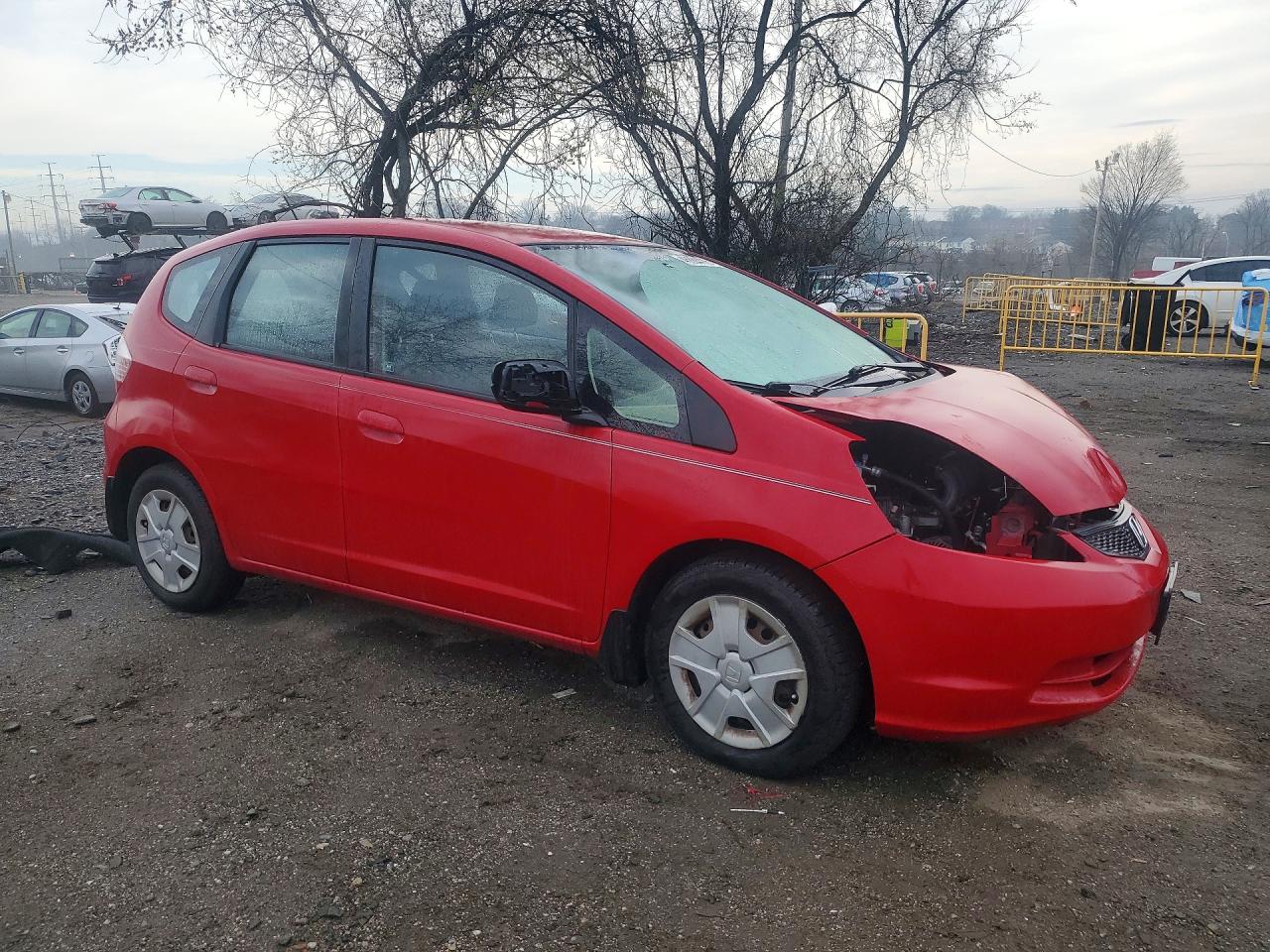 2013 Honda Fit Red vin: JHMGE8H35DC024973