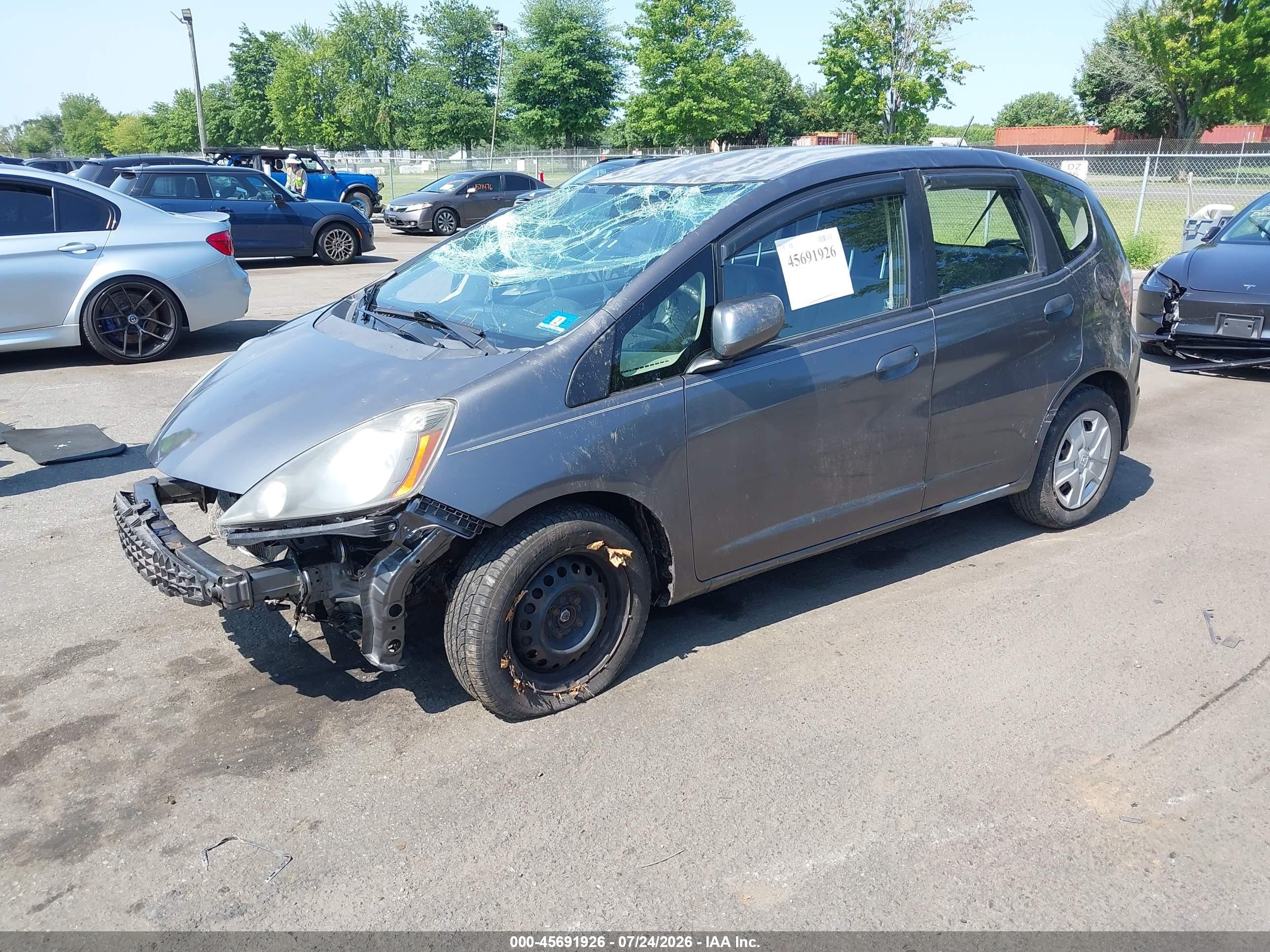 2012 Honda Fit   Gray vin: JHMGE8H36CS003960