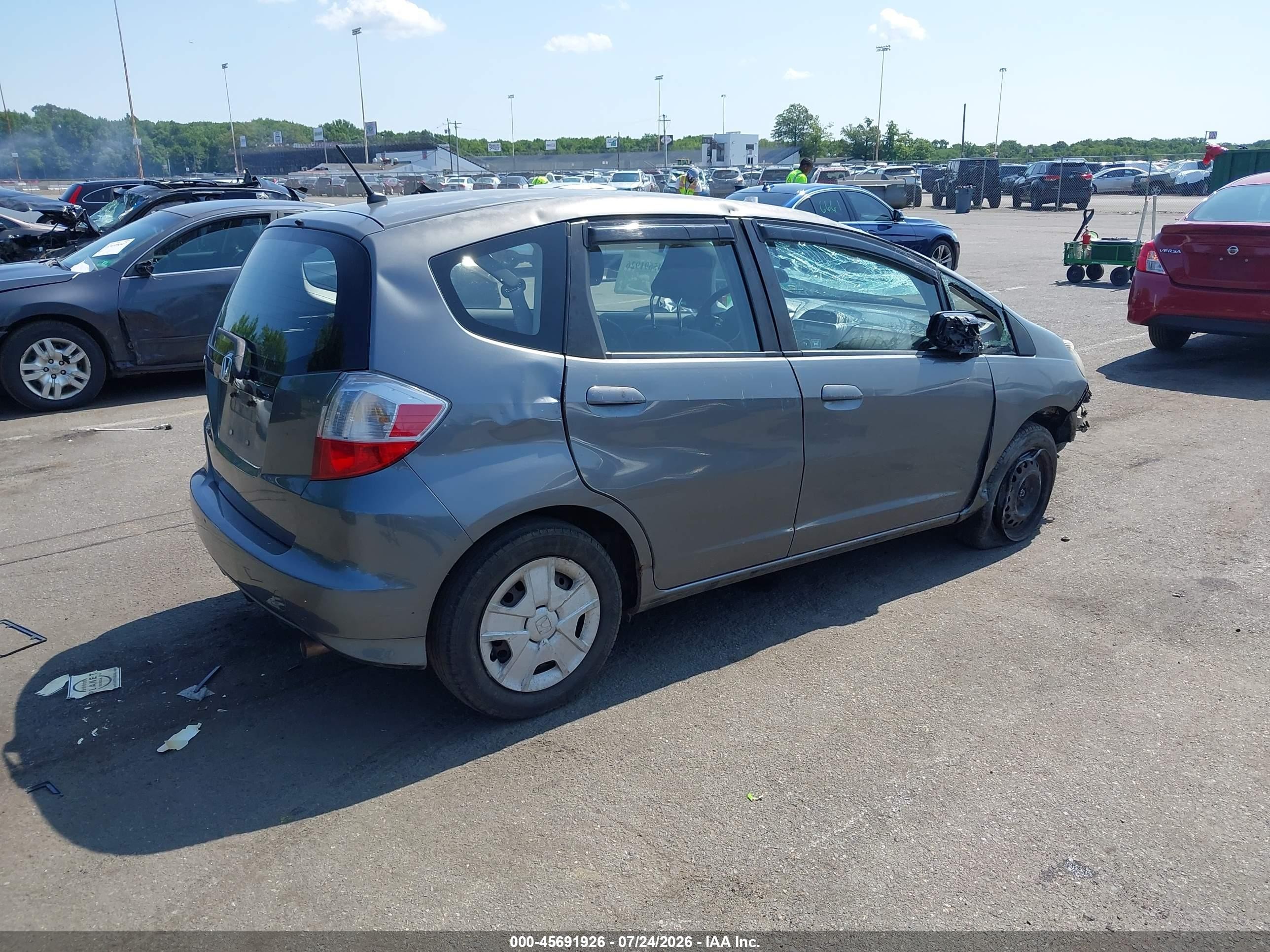 2012 Honda Fit   Gray vin: JHMGE8H36CS003960